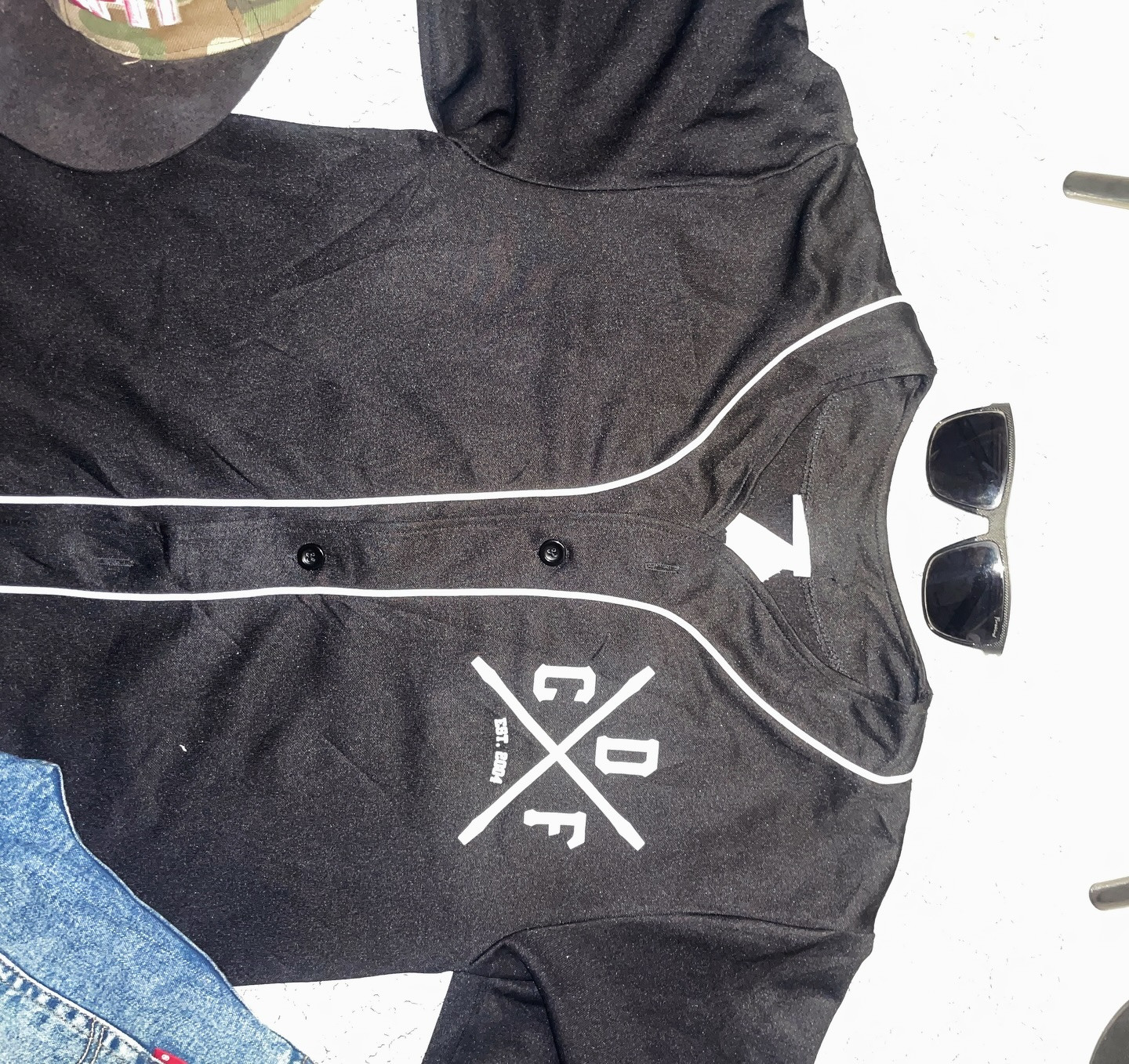 Baseball Jersey Colour Black Xl