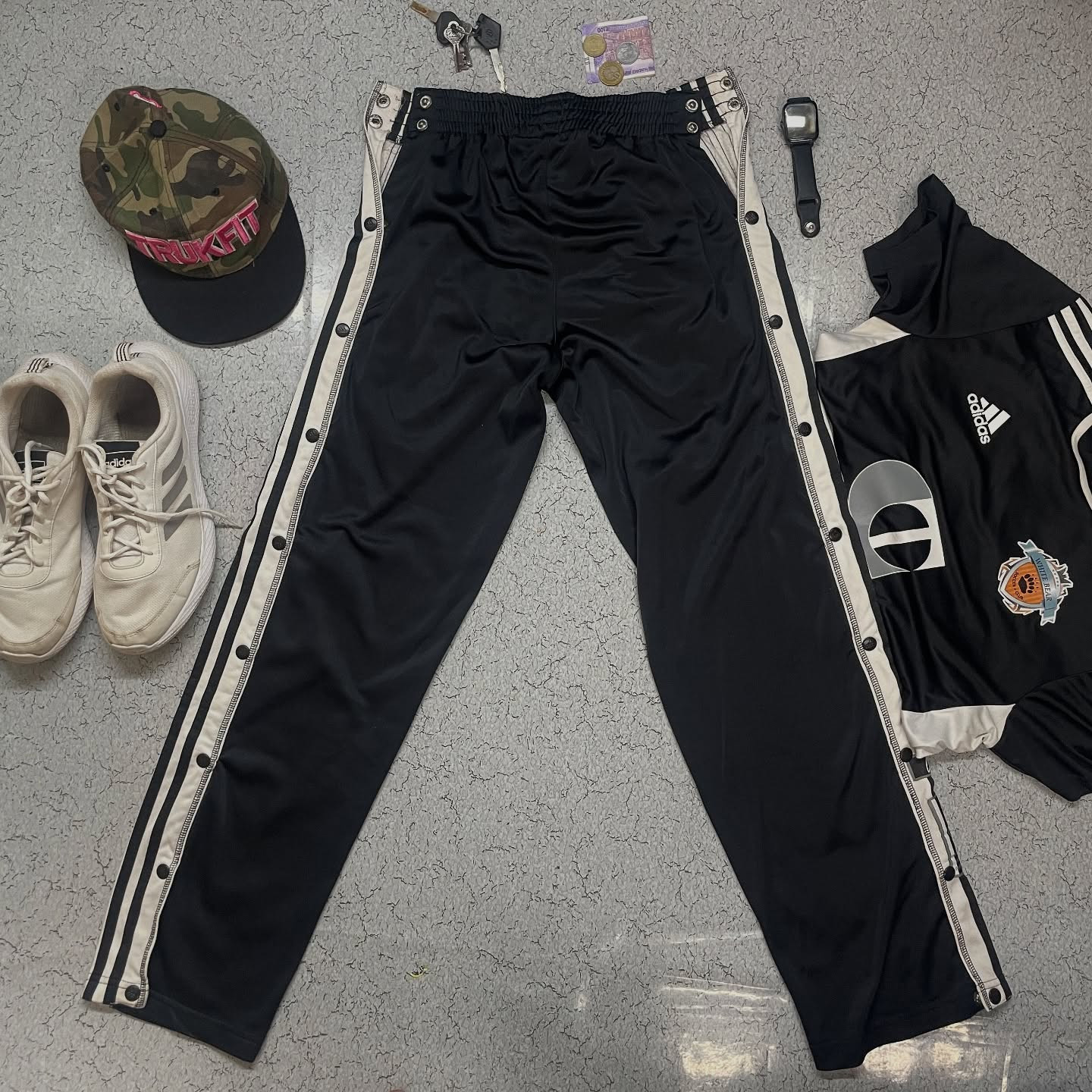 Adidas Button Type Track Pant Size S