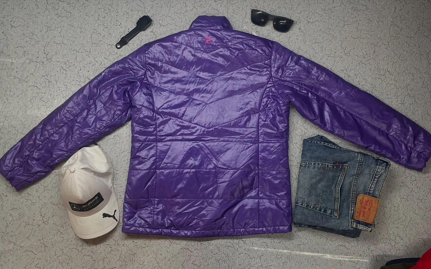 FILA WOMEN'S PUFFER WINTER JACKET SIZE M PURPLE