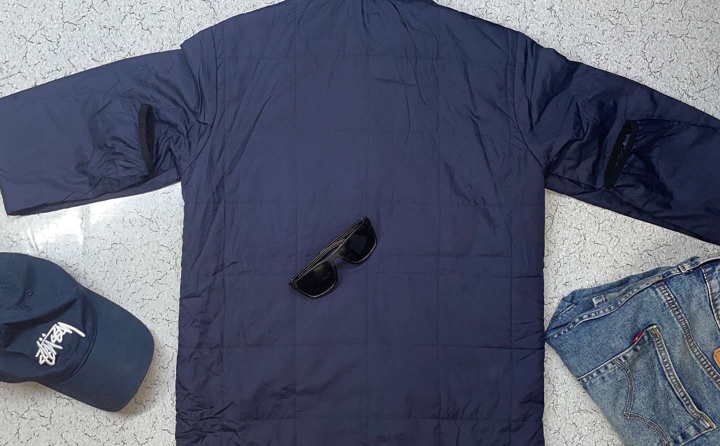 New Balance Padded Puffer Jacket Size M Blue