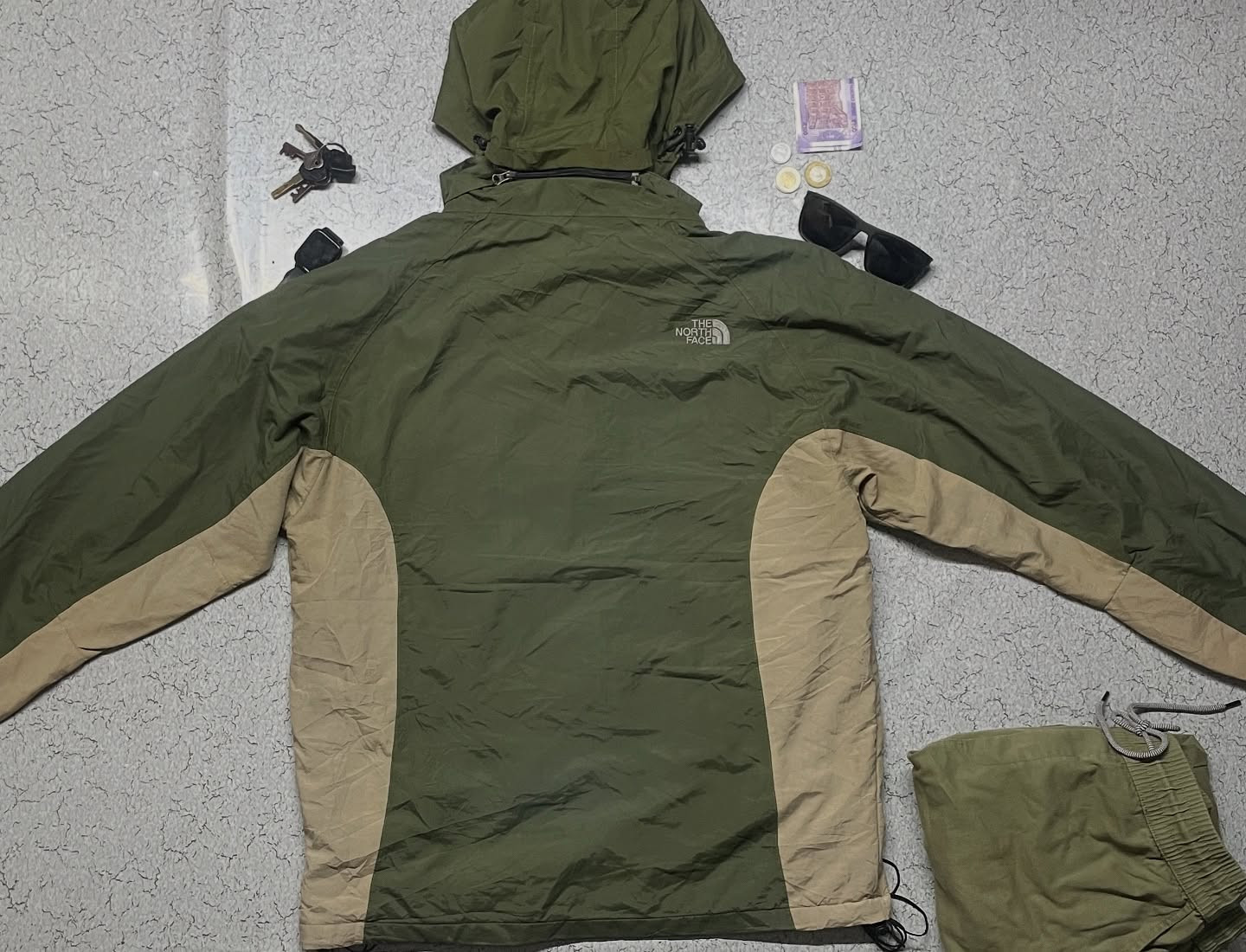 The North Face Hoodie Winter Jacket Green Xl