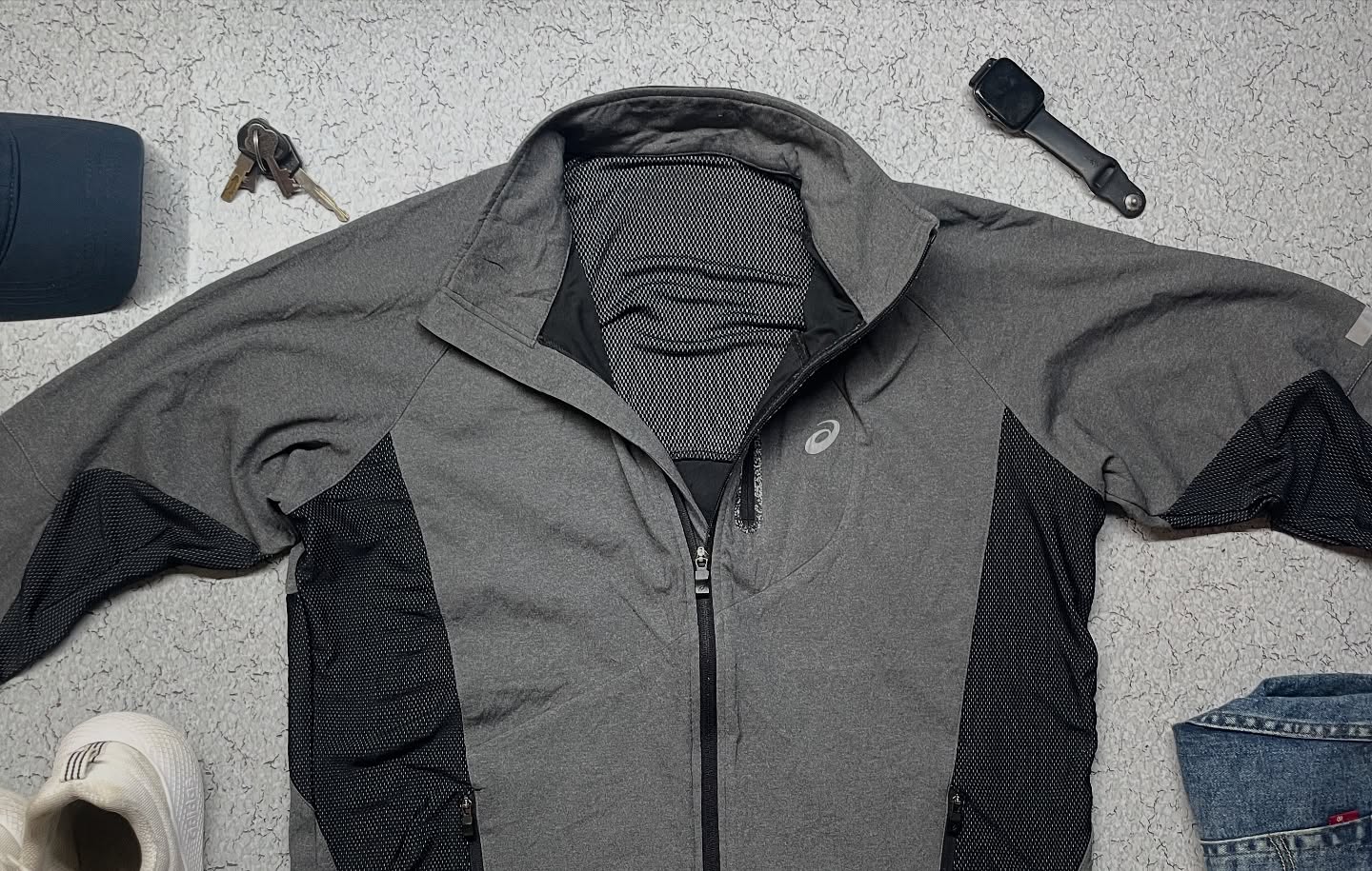 Asics Lightweight Track Jacket Grey Size Xl