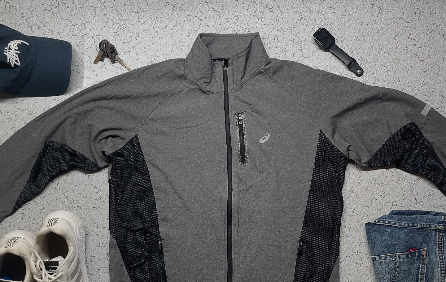 Asics Lightweight Track Jacket Grey Size Xl