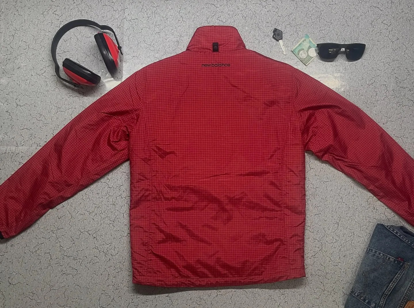 New Balance Windbreaker Jacket Size L Colour Red