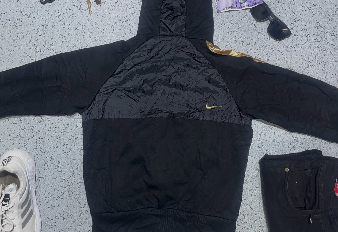 Nike Hooded Acket For Women Size S Black Golden