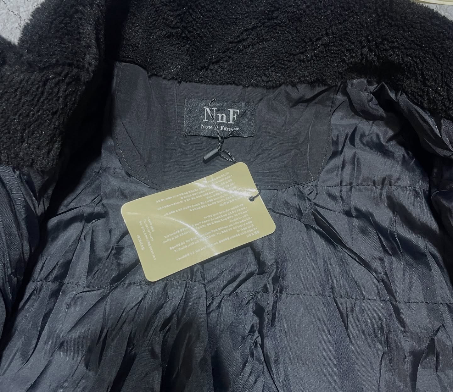 Nfn Parka Jacket Long Coat For Winter Fleece Size L