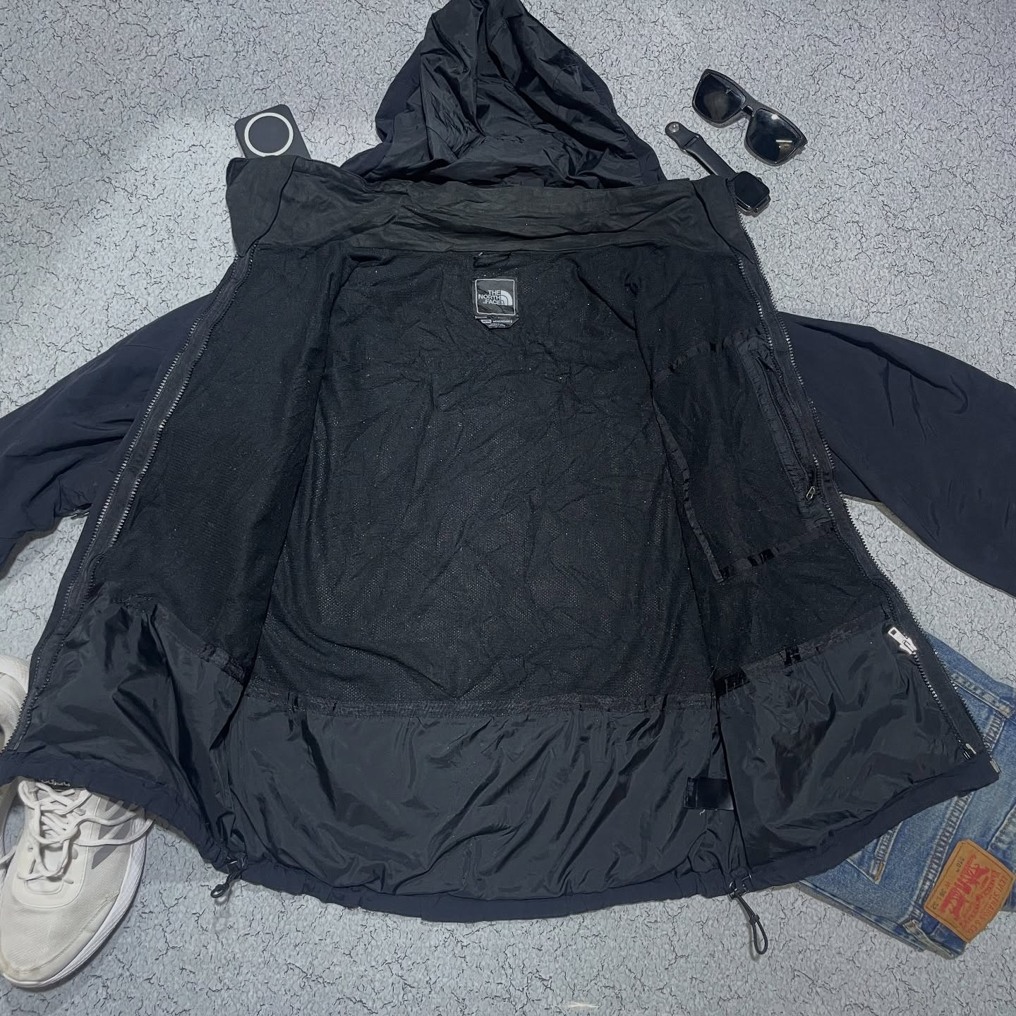 The North Face Hyvent Hoodie Black Jacket Size Xl