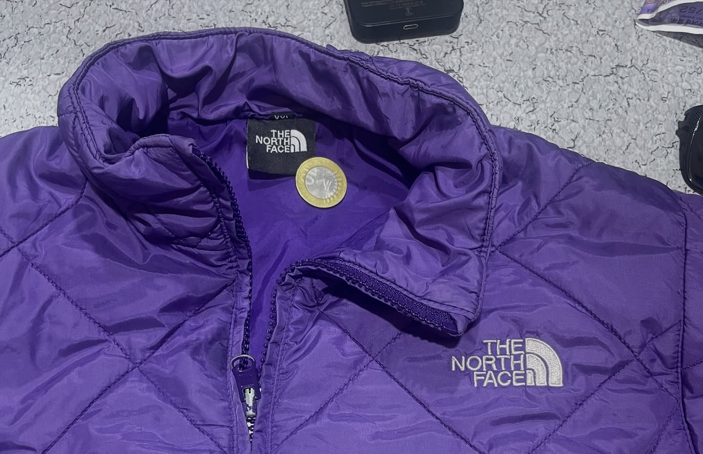 The North Face Puffer Jacket Size M Purple