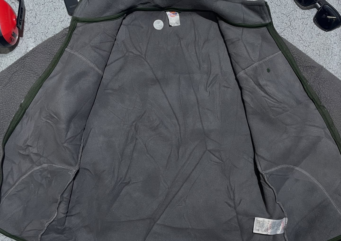 Dickies Fleece Jacekt Size M Grey Colour