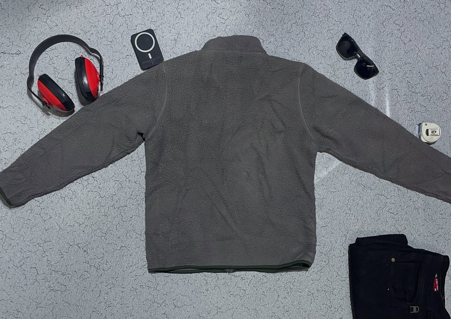 Dickies Fleece Jacekt Size M Grey Colour