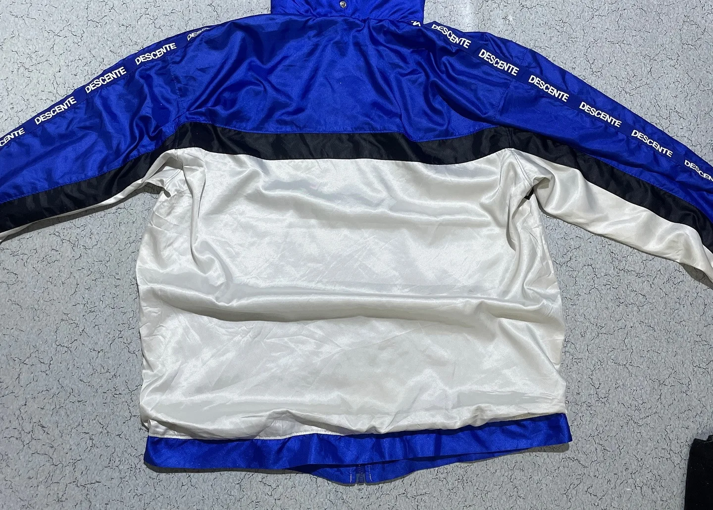 Descente Track Jacket Blue White Size XXL