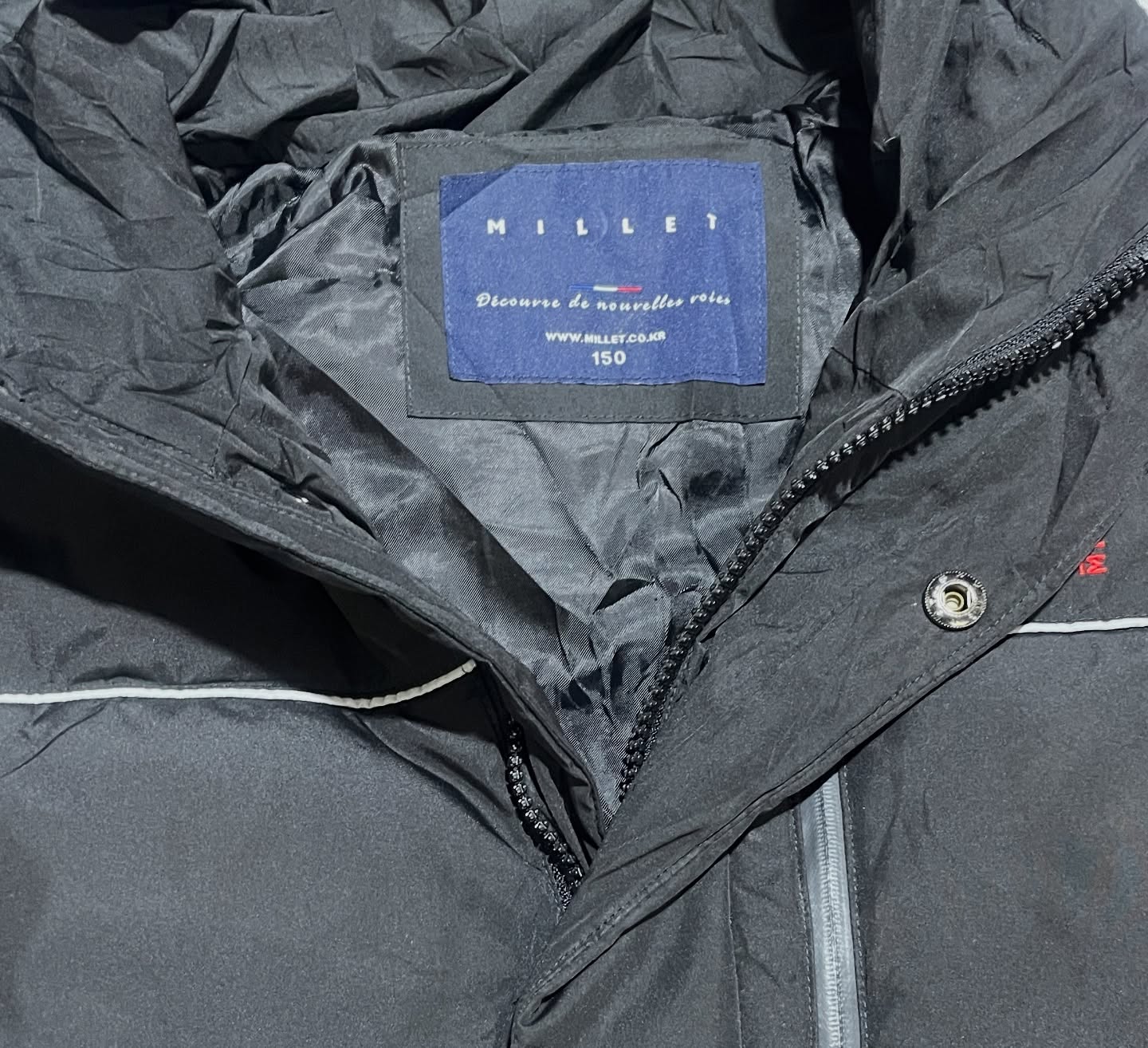 Millet Long Winter Parka Black Heavy Insulated Hooded Jacket -M