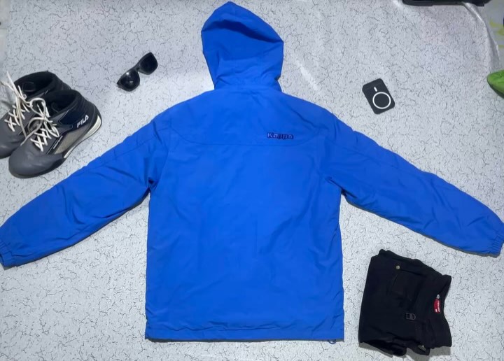 Kappa Hoodie Heavy Winter Jacket Size L Blue