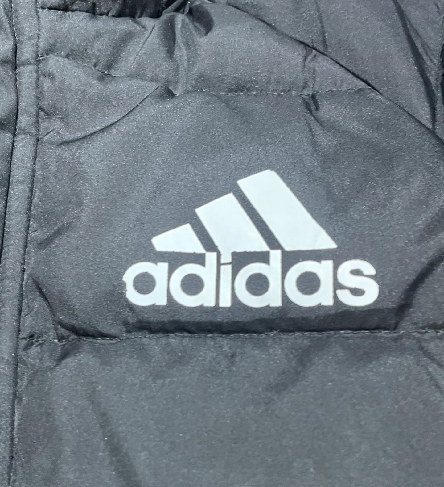 Adidas Men’s Full-Zip Long Hooded Puffer Parka Jacket Black/White M