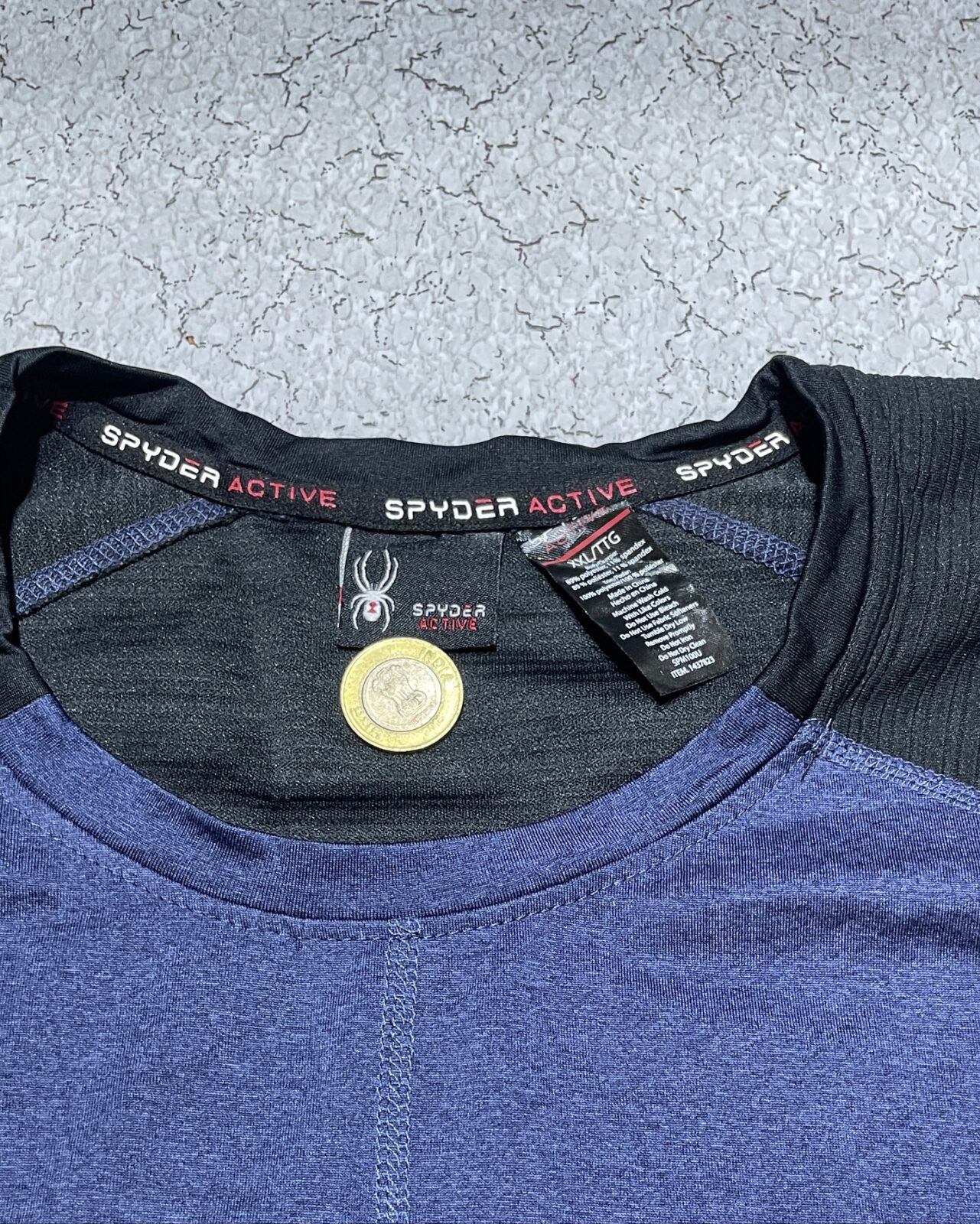 Spyder Compression Tshirt Blue Size XXL