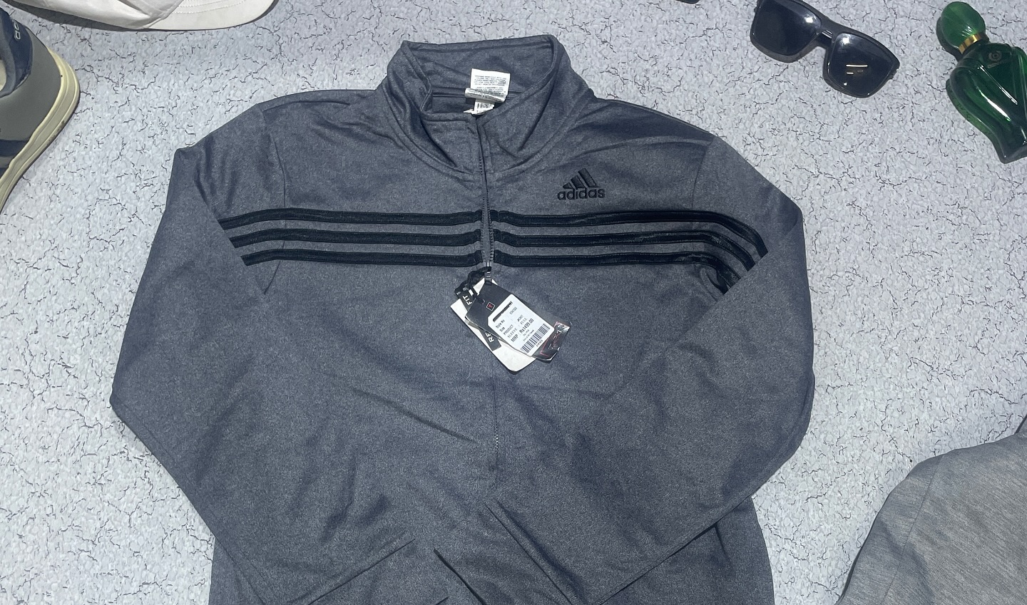 Adidas Track Jacket Size S Grey