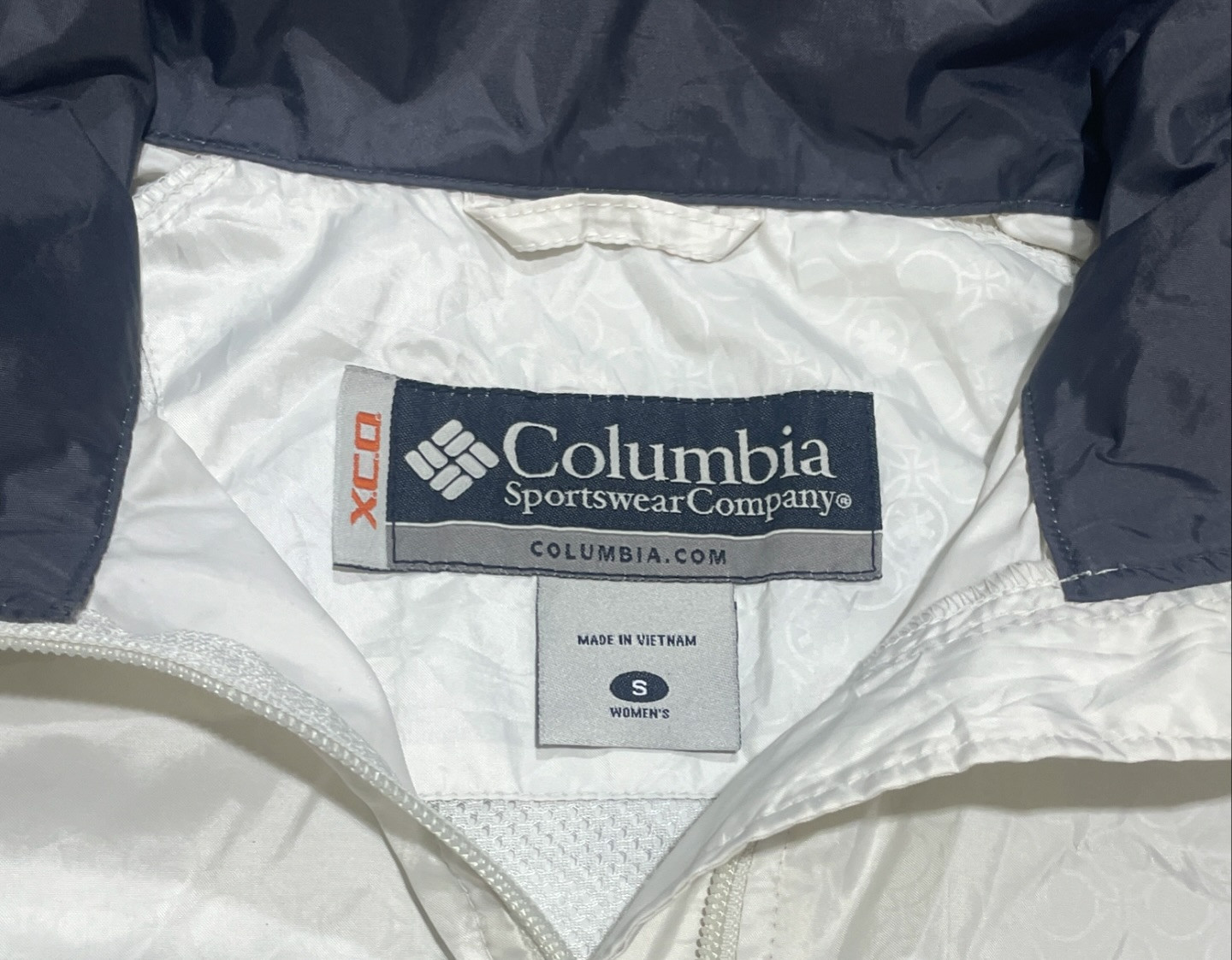 Columbia Windbreaker Jacket Waterproof White Size S