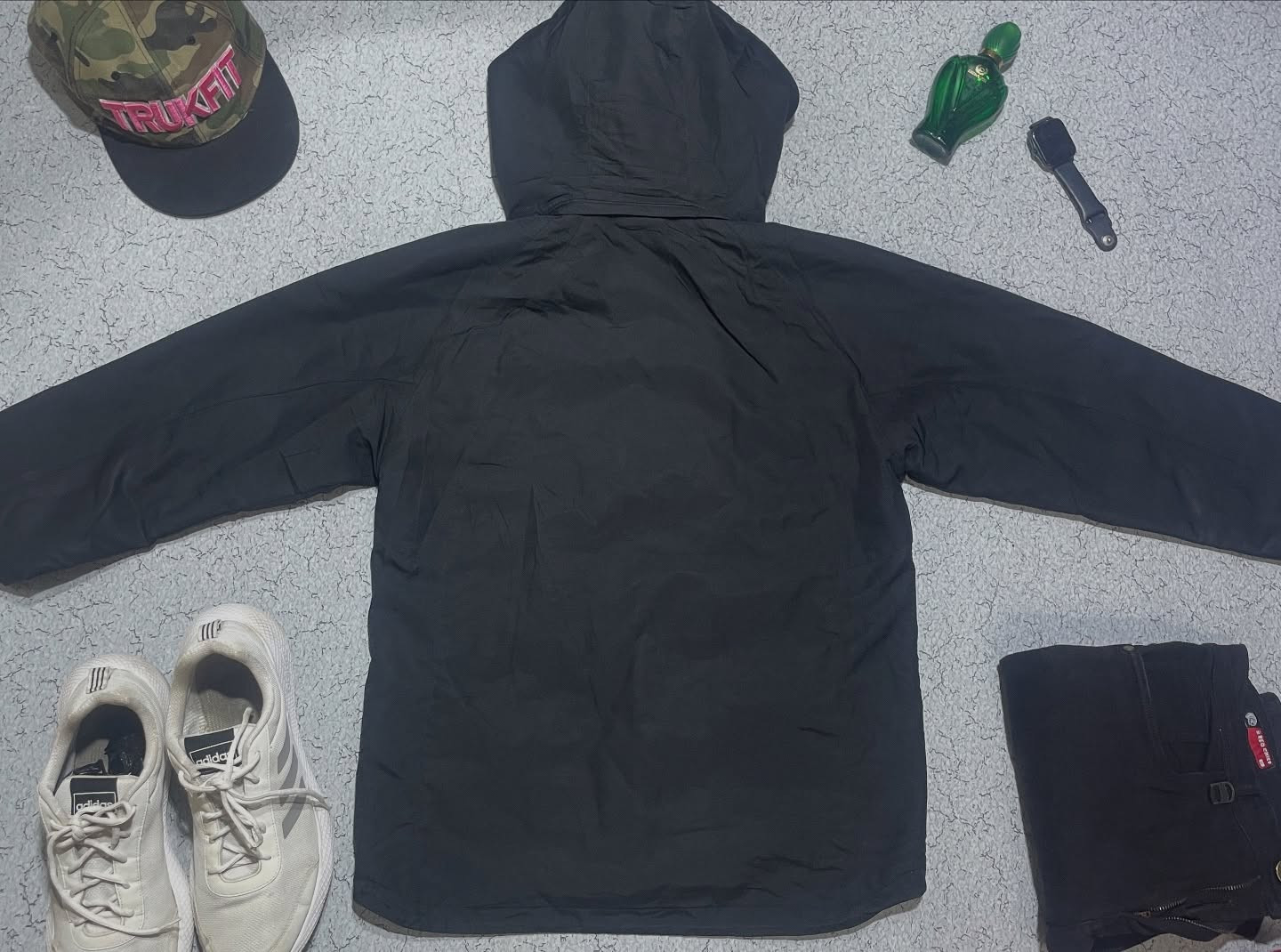 Adidas Black Hoodie Jacket Size M