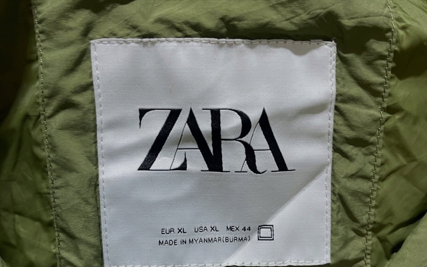 Vintage × Zara Army Green Vintage Zara Puffer Down Bomber Jacket