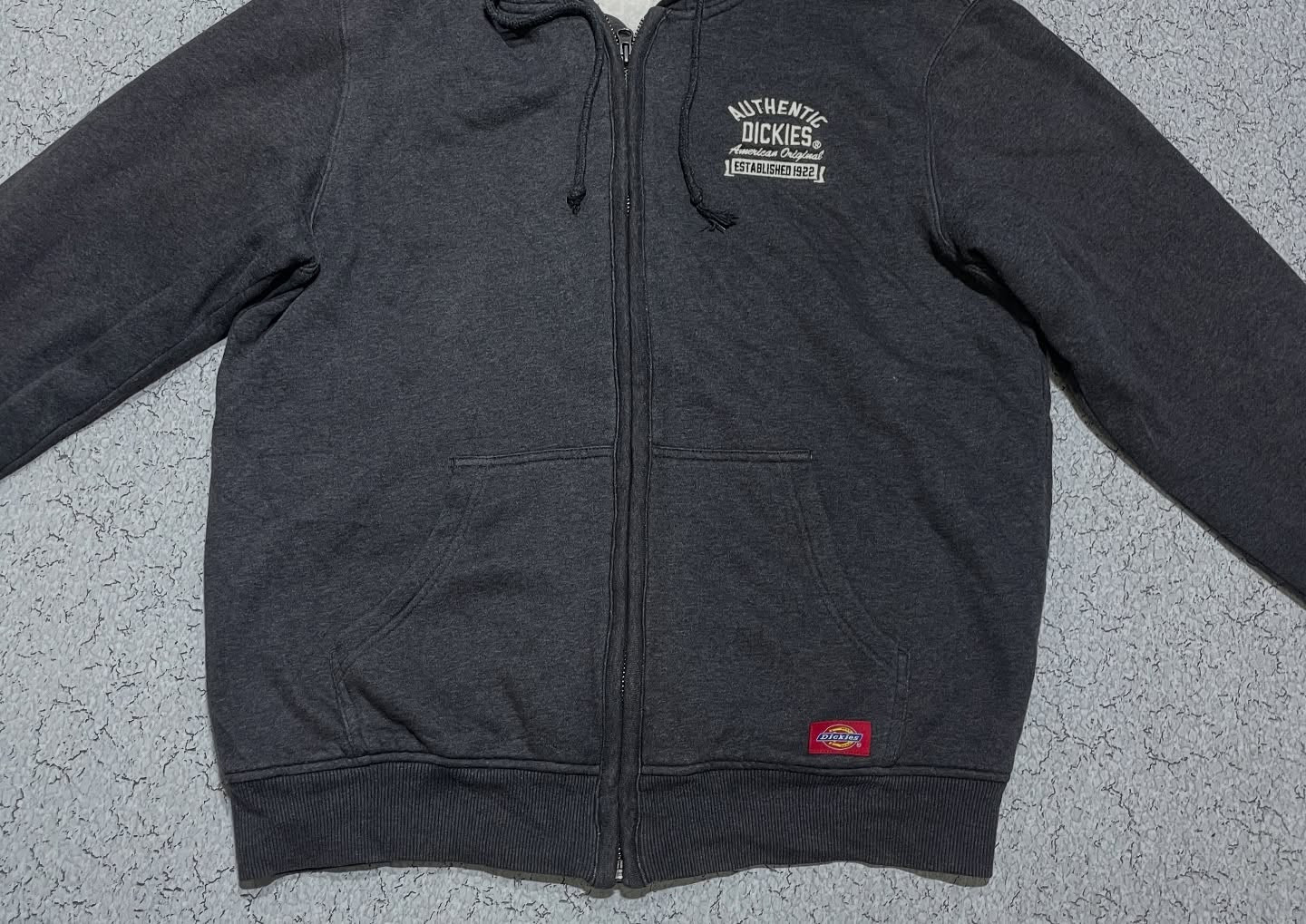 DICKIES HOODED COTTON FULL SLEEVE TSHIRT SIZE XL DARK GREY