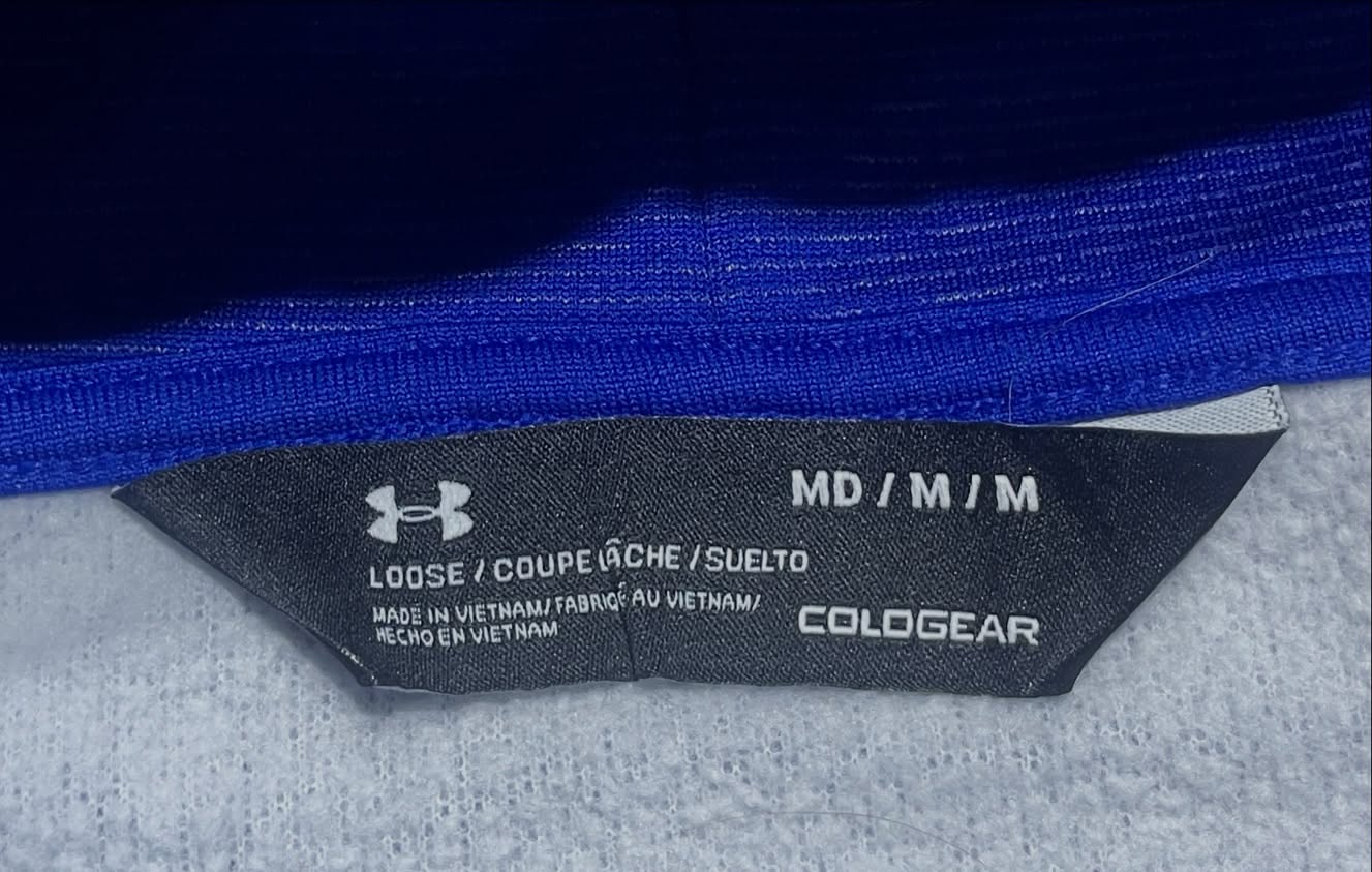 UNDER ARMOUR COLDGEAR SOUTH LAKES HOODED TSHIRT BLUE SIZE M