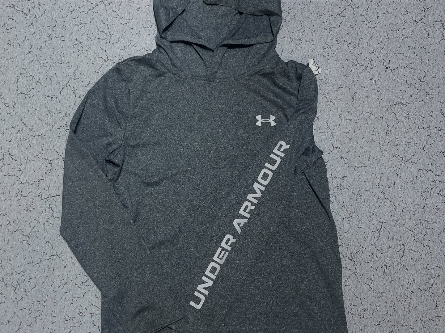 Under Armour Youth Funnel Neck Hoodie Gray Long Sleeve Knit