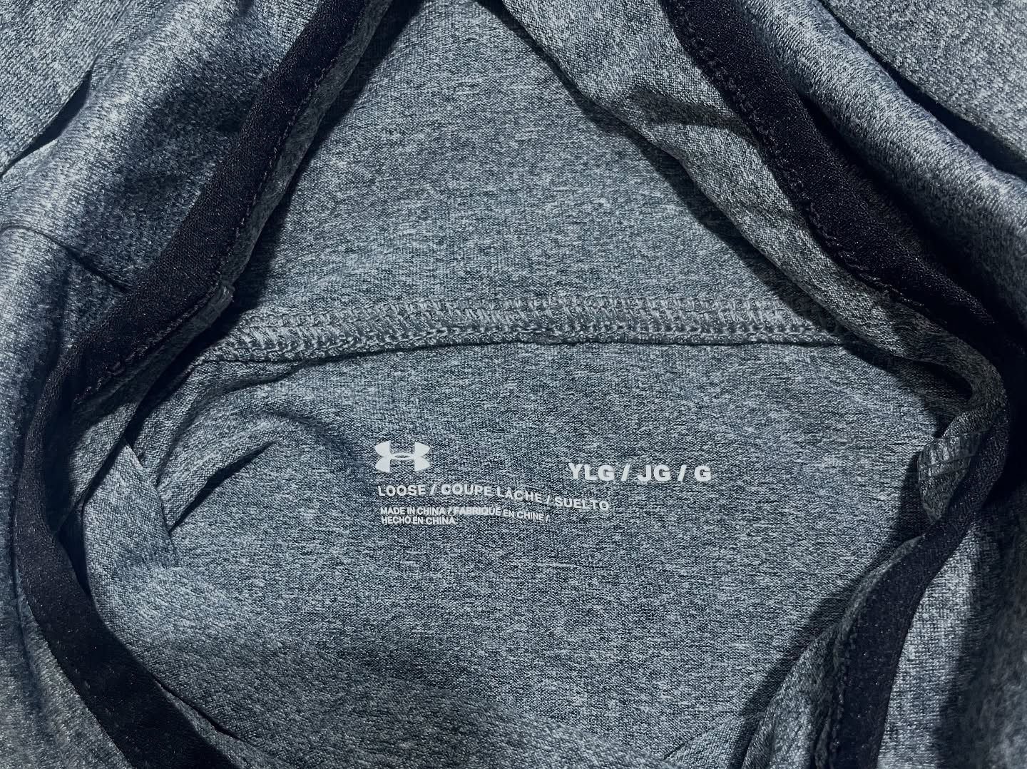 Under Armour Youth Funnel Neck Hoodie Gray Long Sleeve Knit