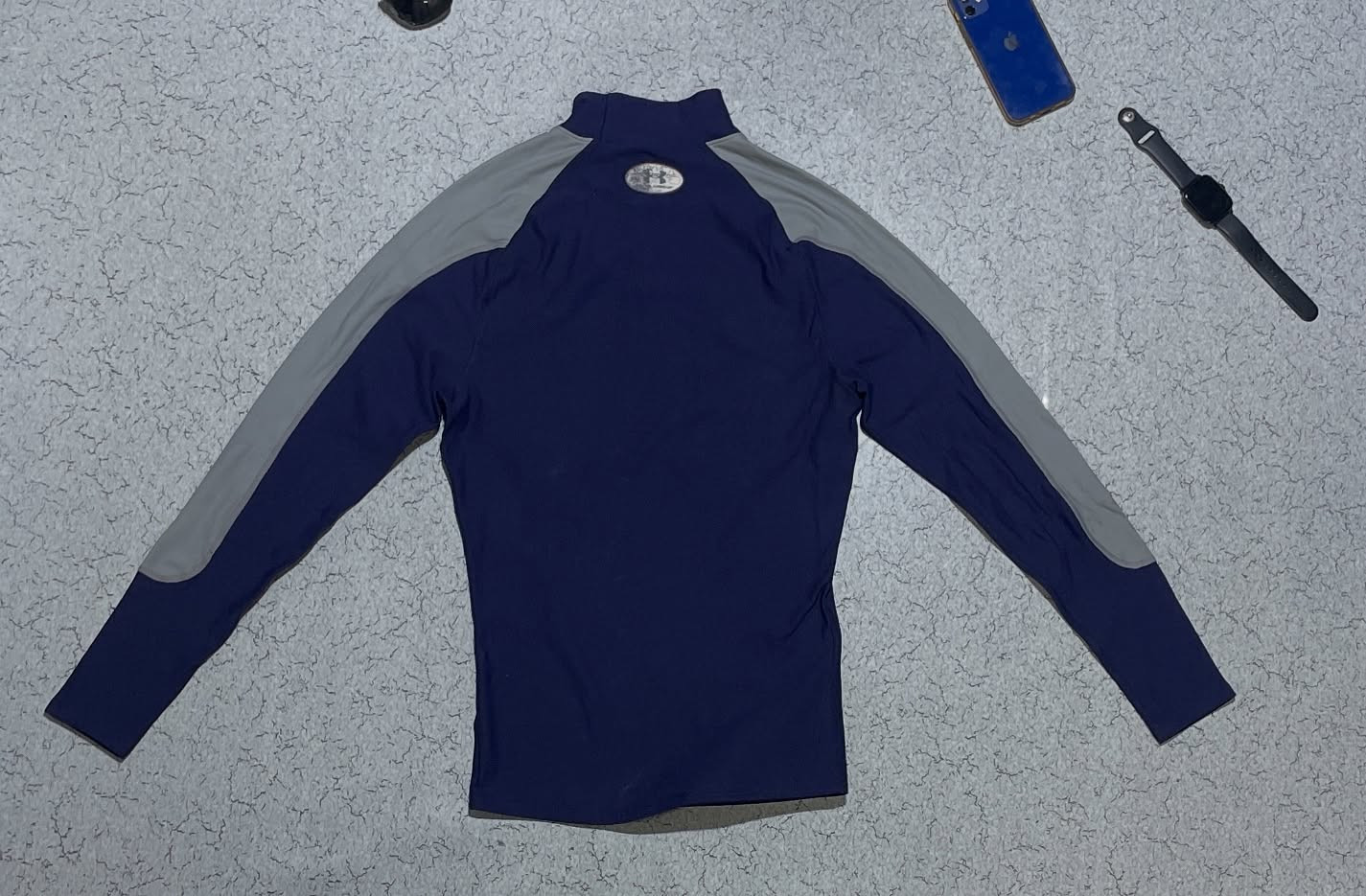 Under Armour Coldgear High Neck Compression Small Blue