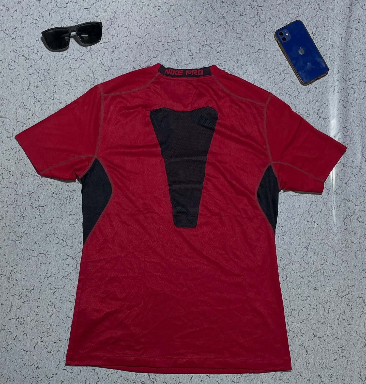 Nike Pro Fitted Half Sleeve Dri Fit Tshirt Size M Red