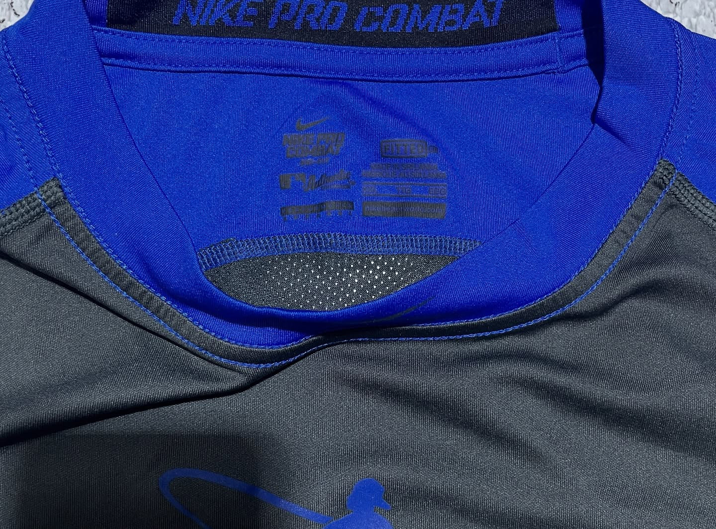 Nike Pro Combat Compression Tshirt Blue Size Xxl