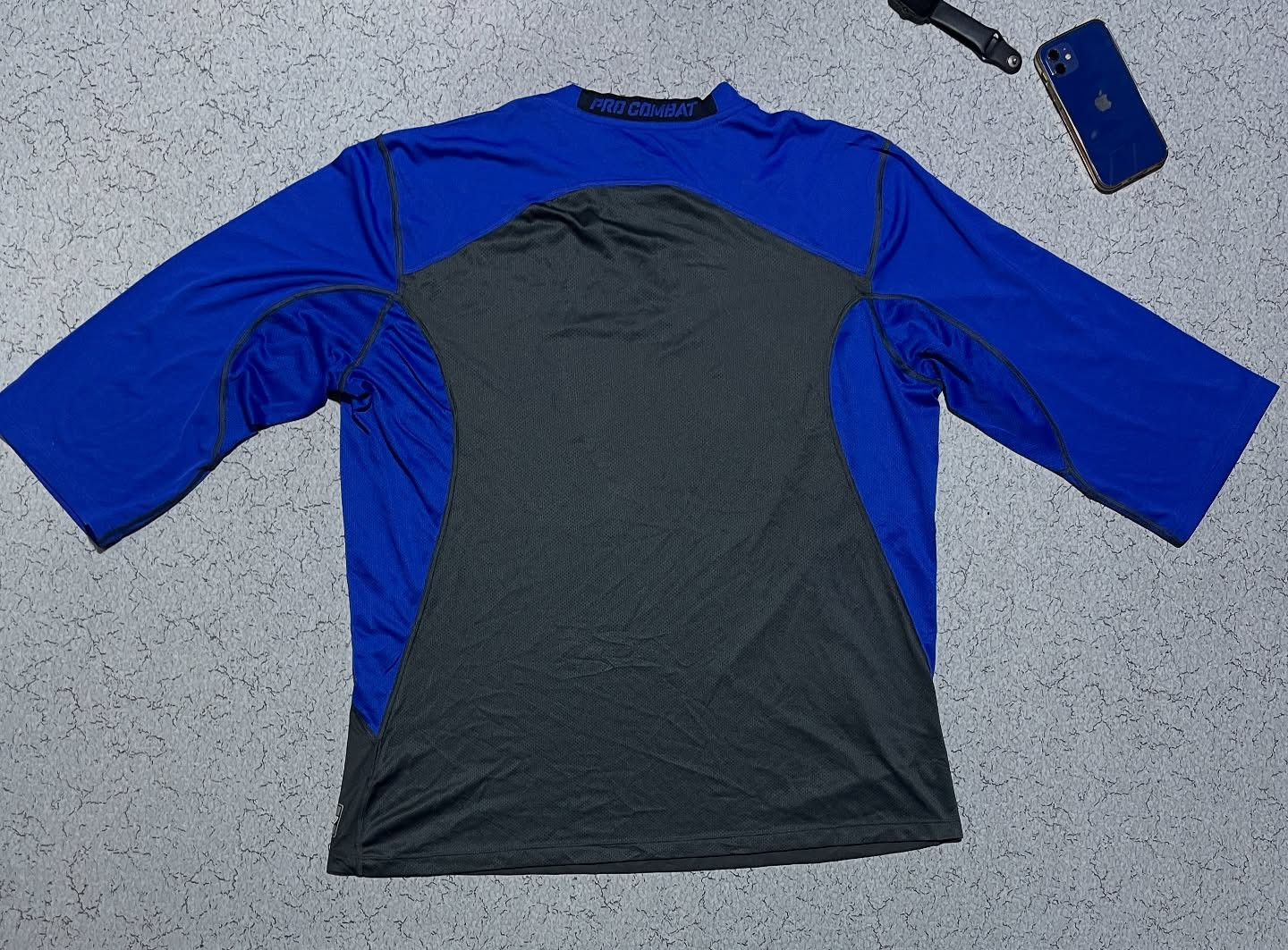 Nike Pro Combat Compression Tshirt Blue Size Xxl