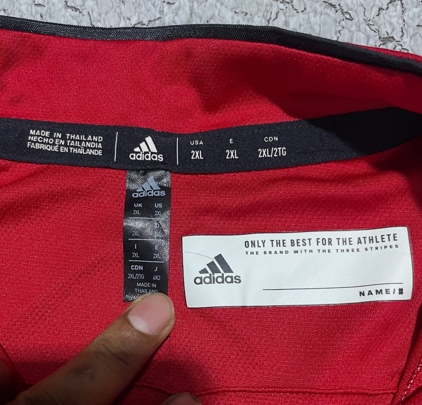 Adidas Red half zip tshirt condition L