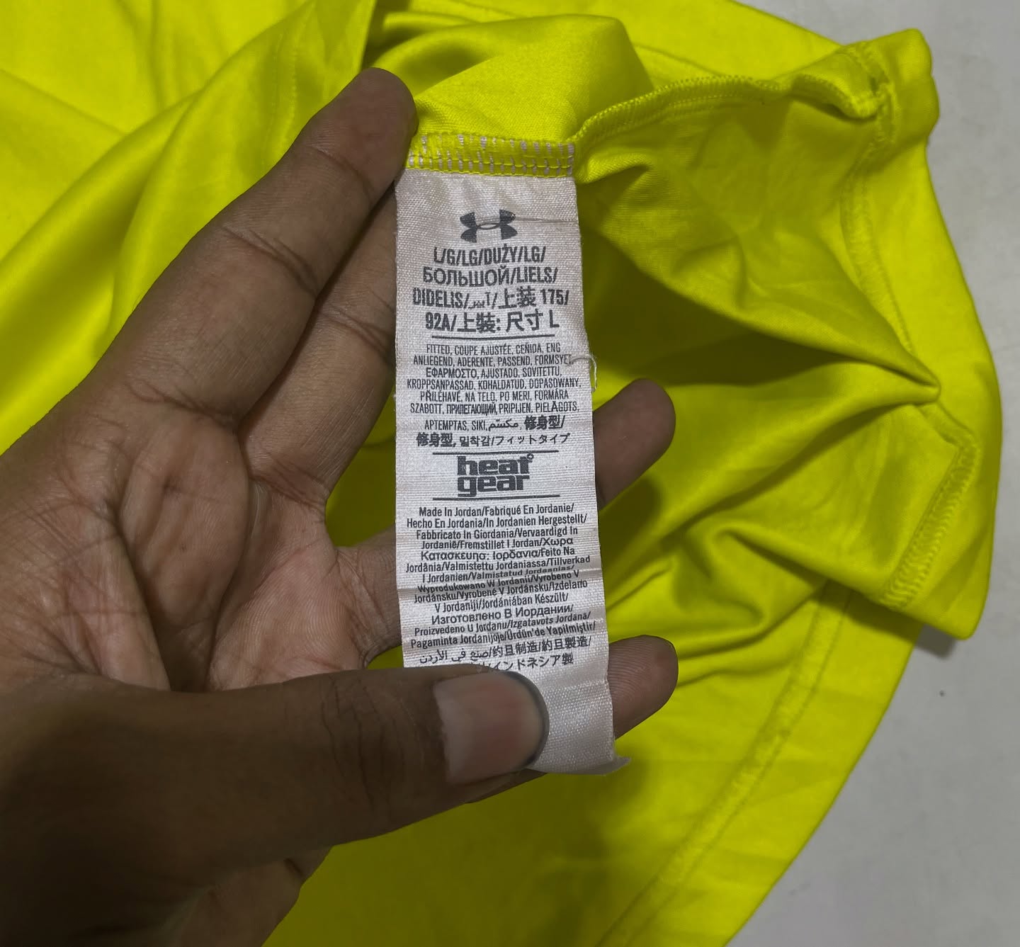Under Armour Coldblack Sports Tshirt Yellow-L