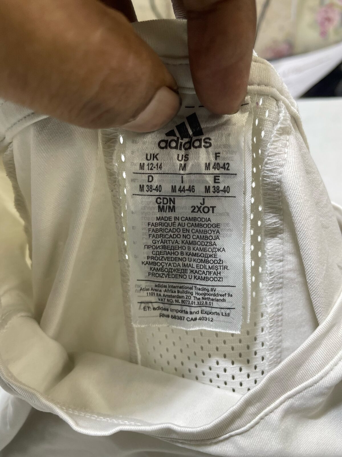 Adidas Women' Sports T-shirt Off White M