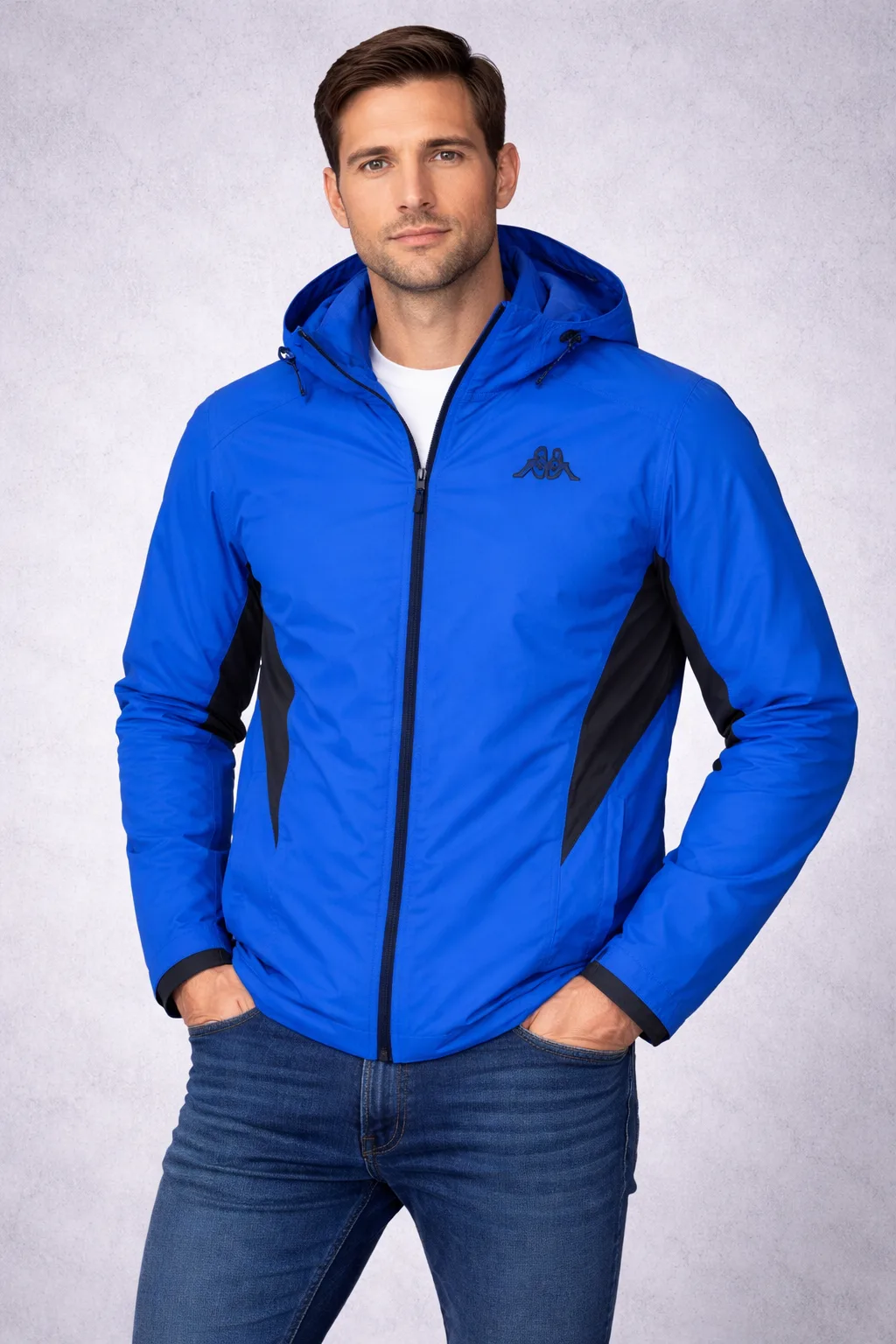 Kappa Hoodie Heavy Winter Jacket Size L Blue