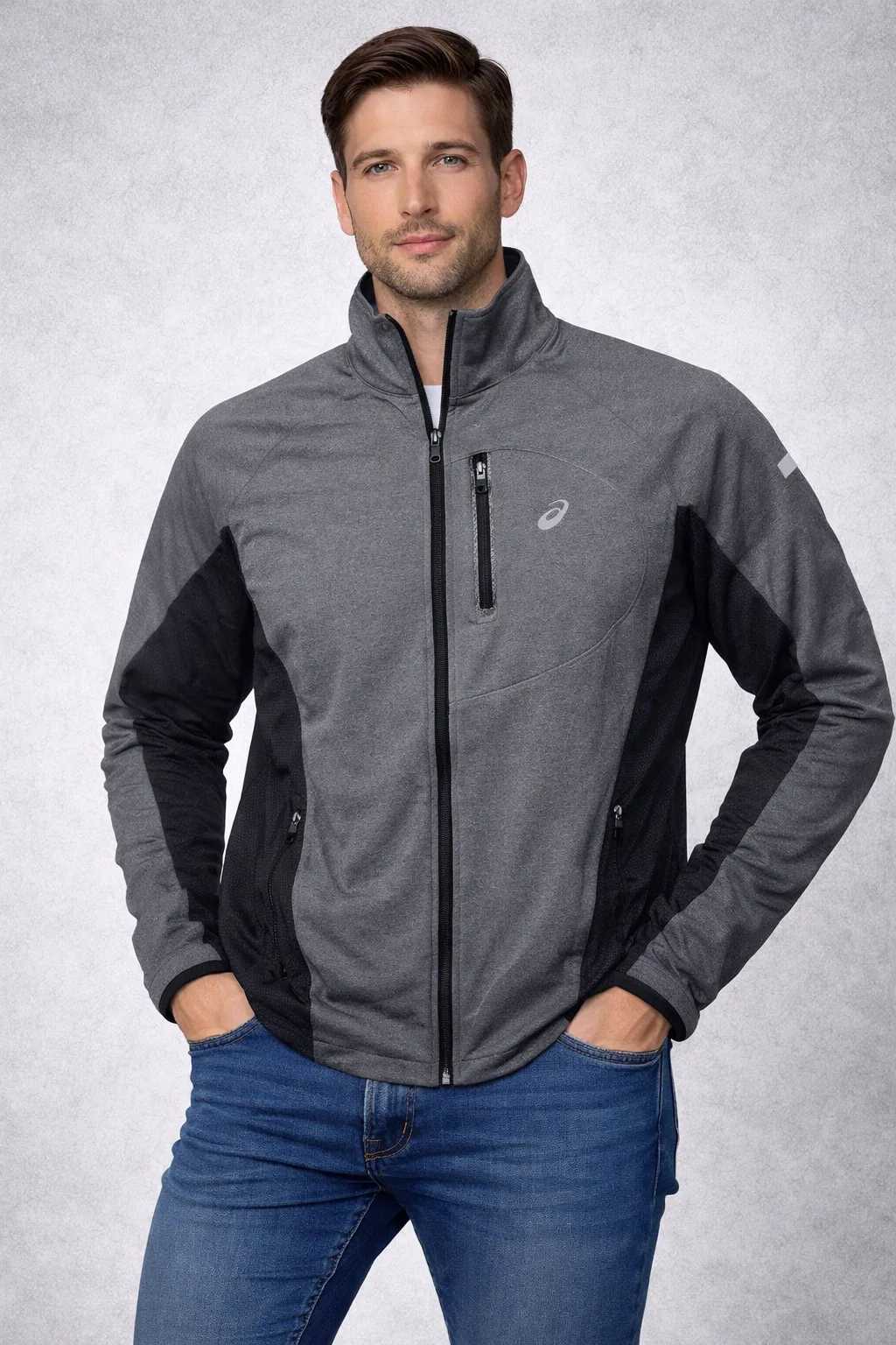 Asics Lightweight Track Jacket Grey Size Xl
