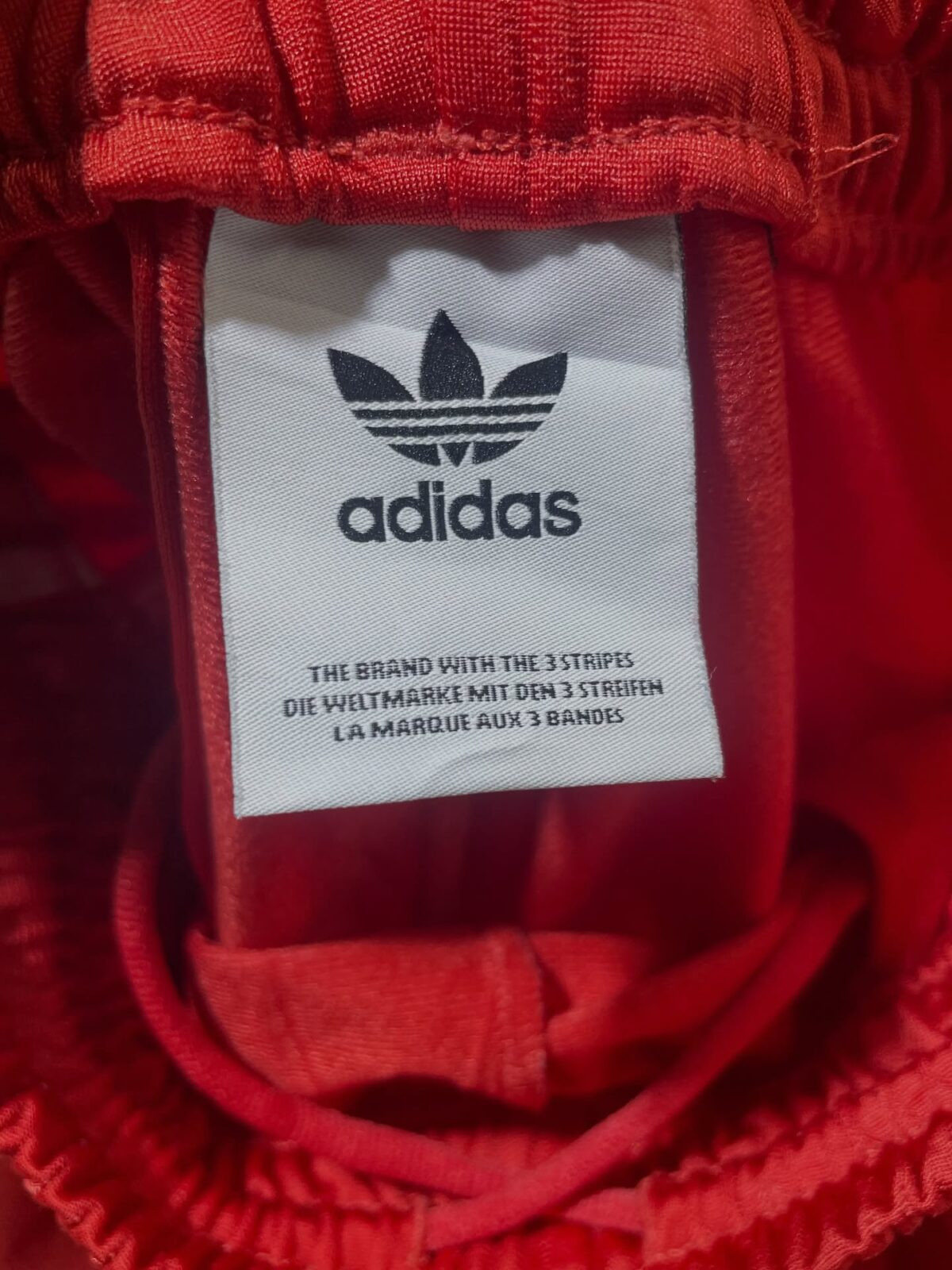 Adidas Red Track Pant Down Zip Size S