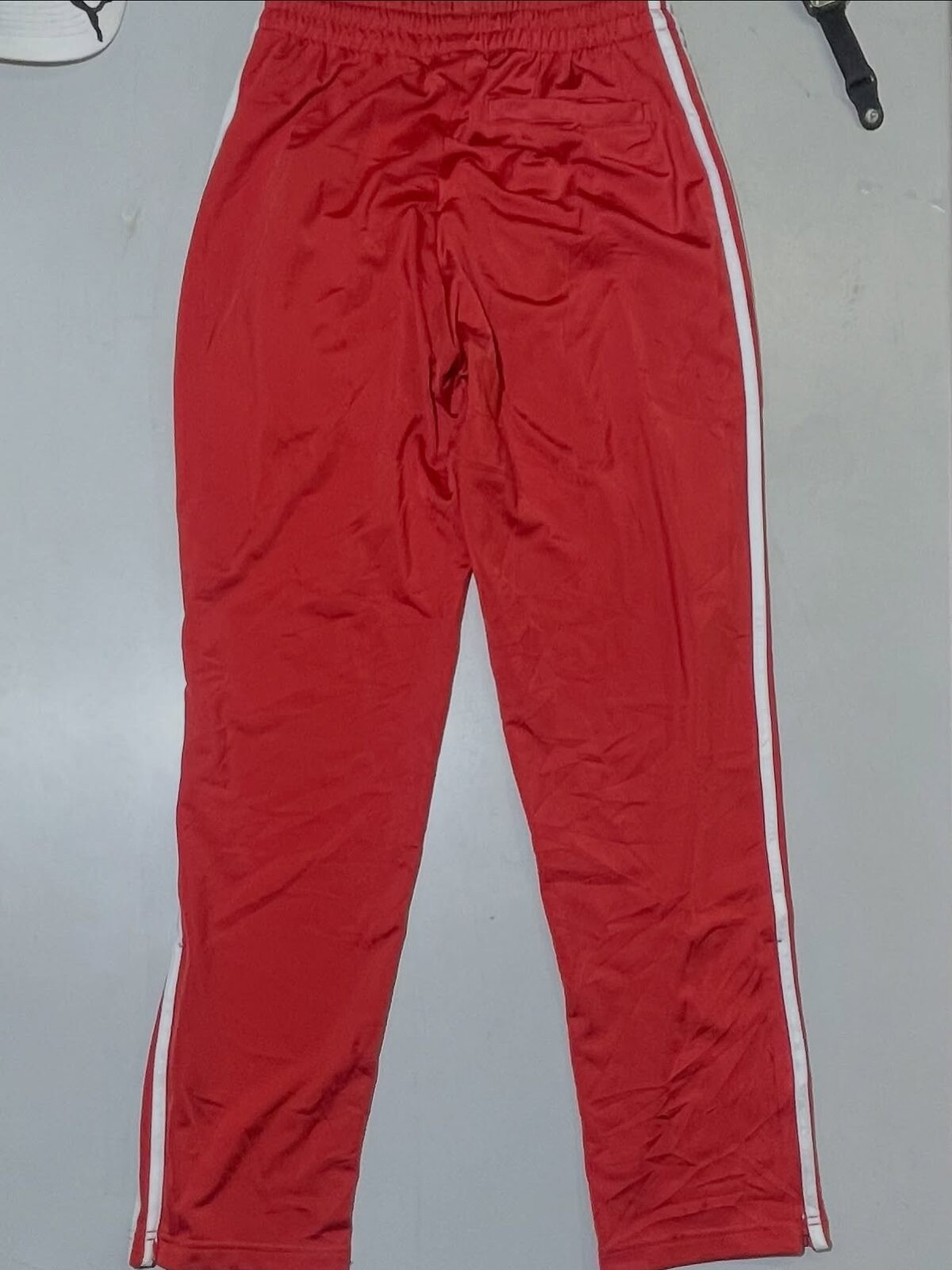 Adidas Red Track Pant Down Zip Size S