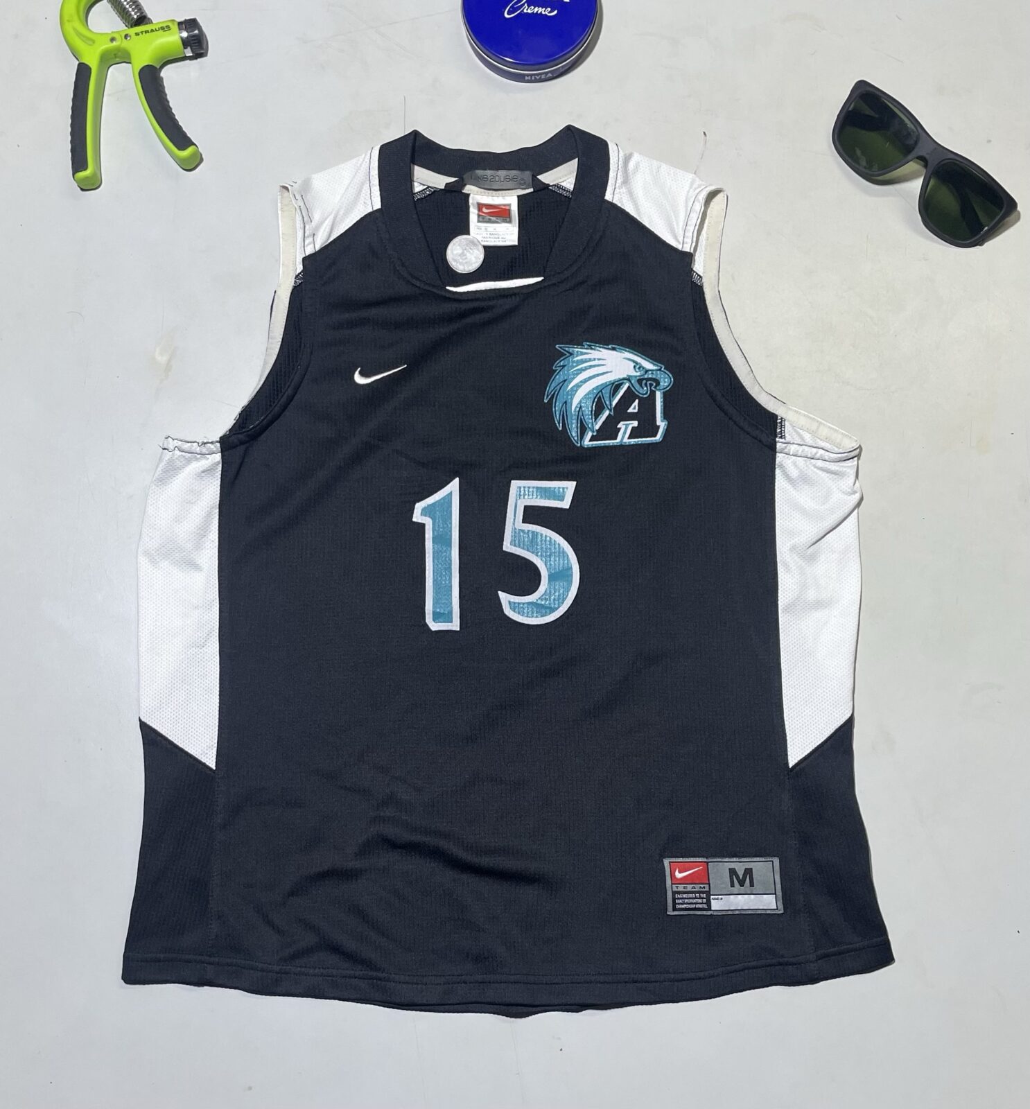 Nike Team Basketball Jersey #15 – Black/White | Size M | Athletic Fit