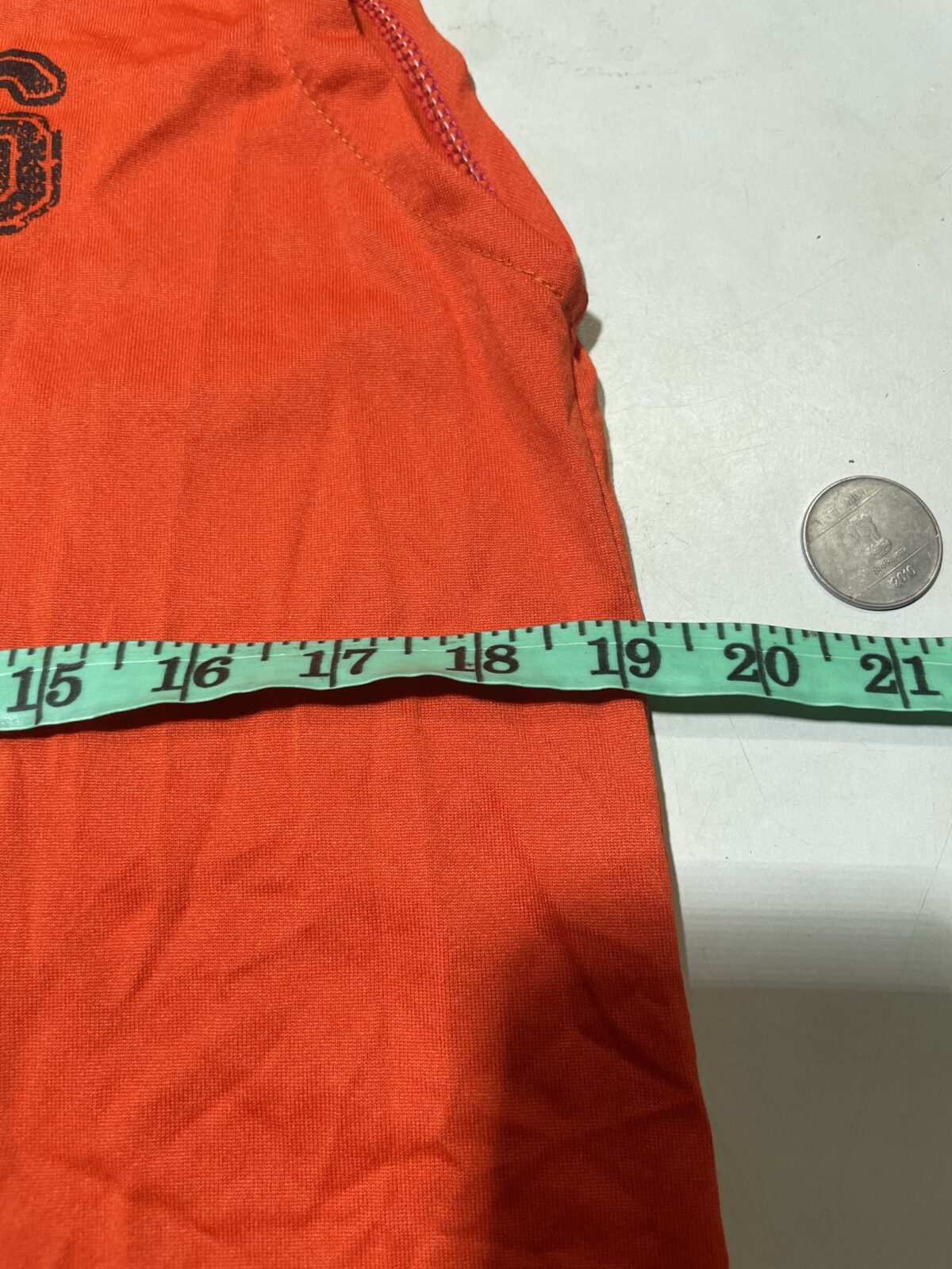 Under Armour heatgear sleeveless jersey orange size XL