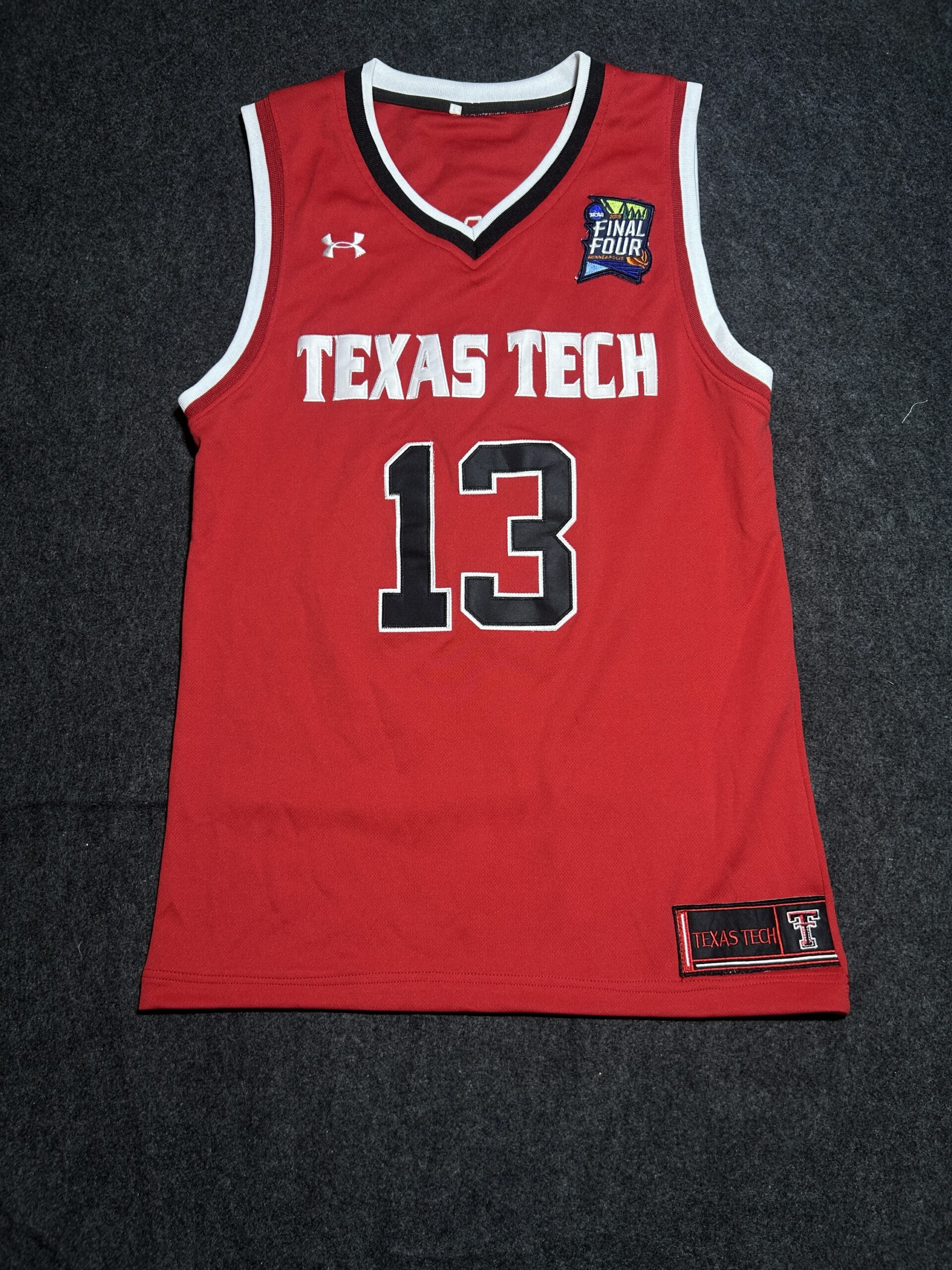 Texas Tech Basketball Jersey #13 “Mooney” – Red | Final Four Edition | Size L