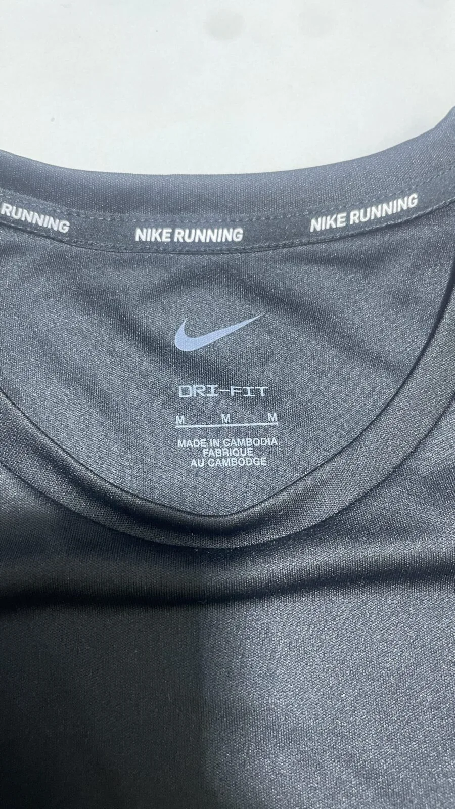 Nike running dri fit tshirt black size M