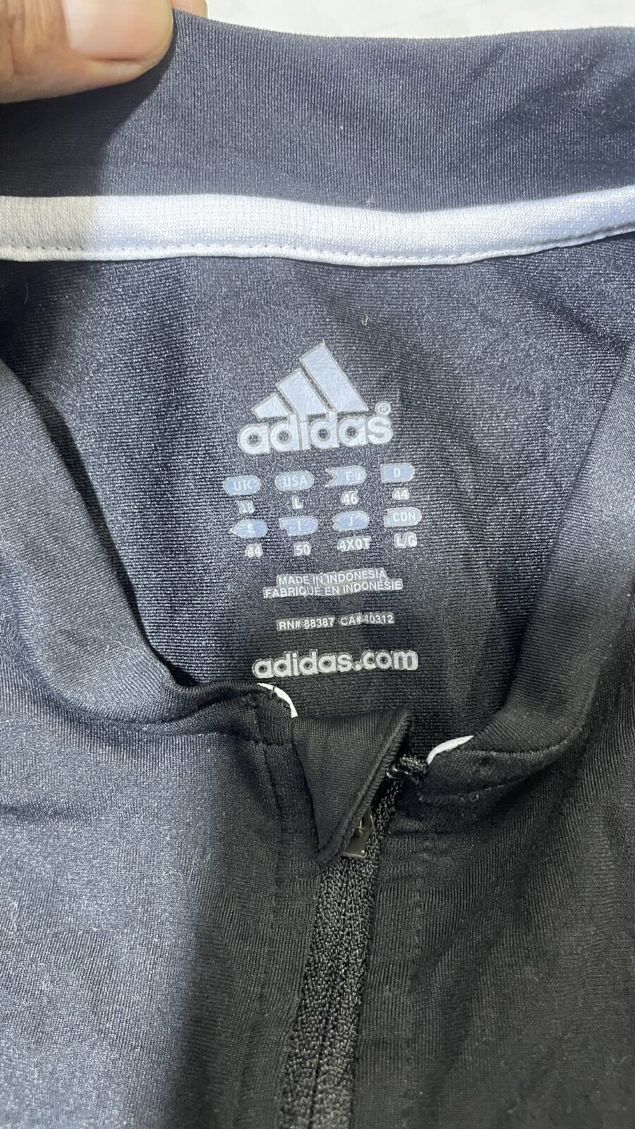 Adidas half zip up compression tshirt black size M
