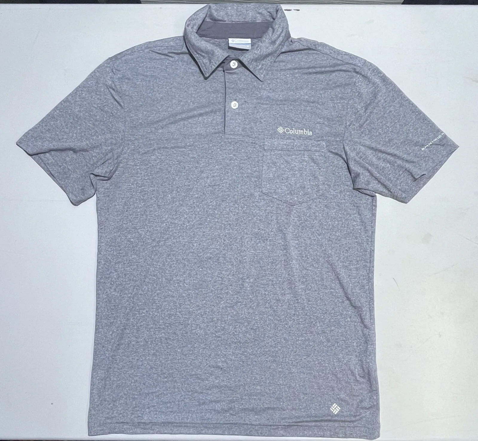 COLUMBIA OMNI WICK TSHIRT GREY SIZE M