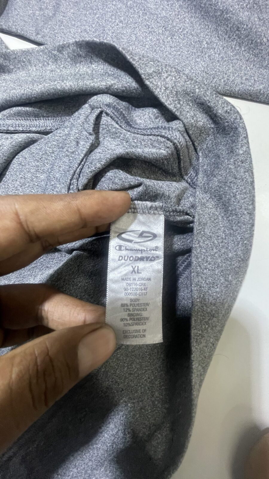 Champion Duodry Track Jacket  Grey Size M