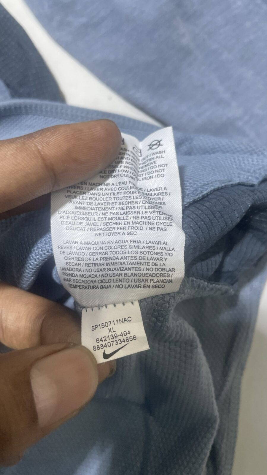 NIKE DRI FIT HOODIE GREY SIZE XL