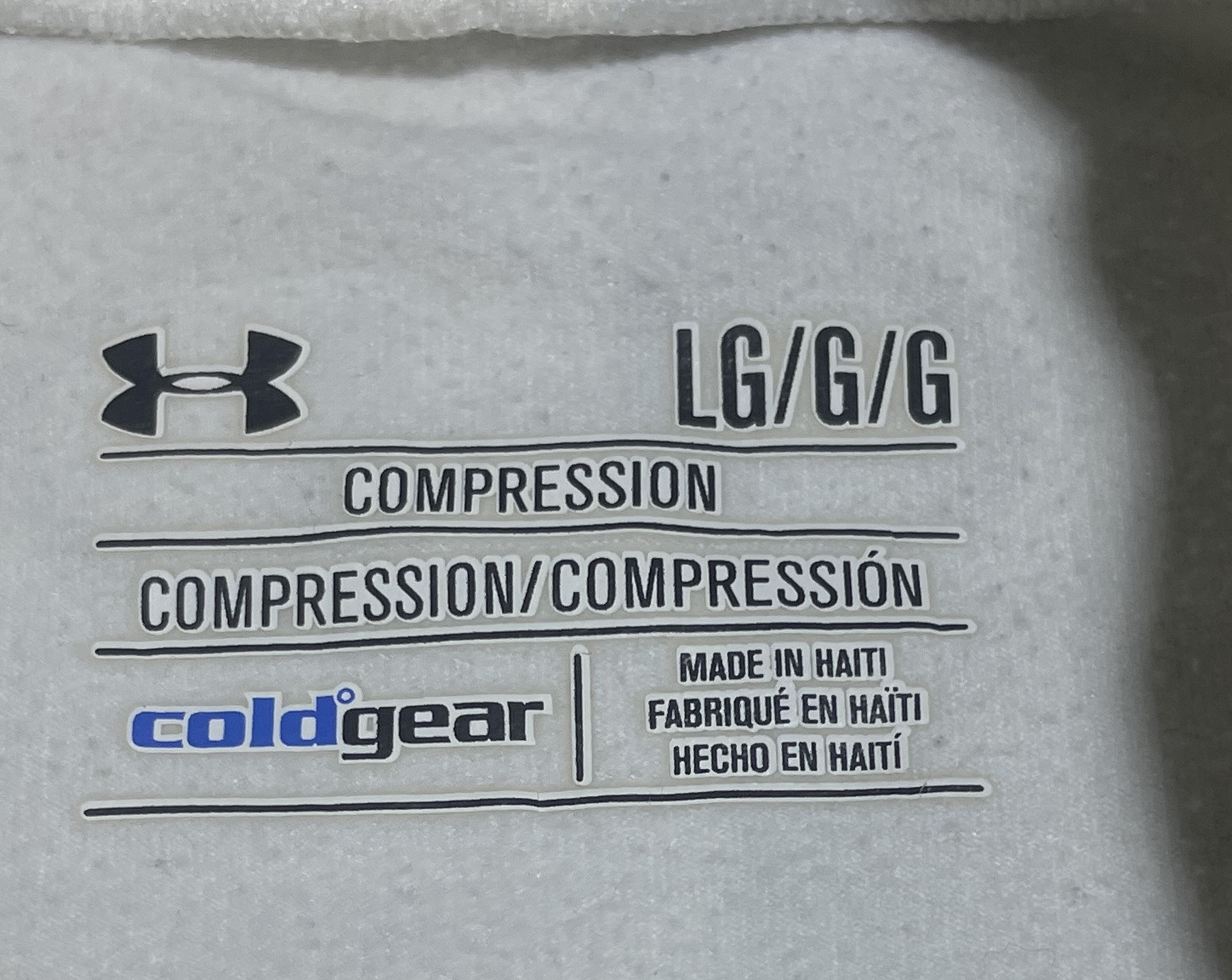 Under Armour Coldgear Compression Tshirt White Size L