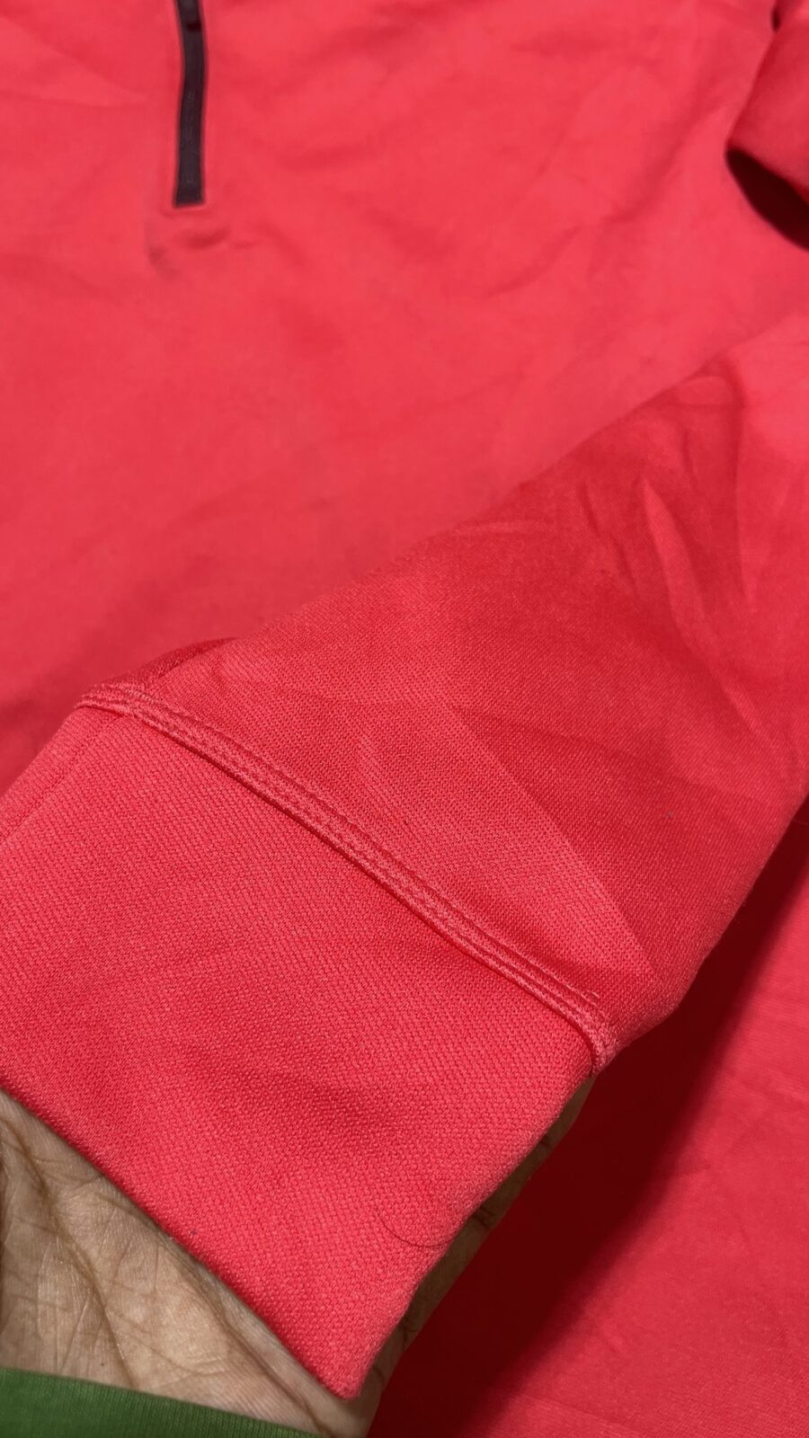 Nike Gold Dri Fit Half Zip Up Tshirt Red Size Xl