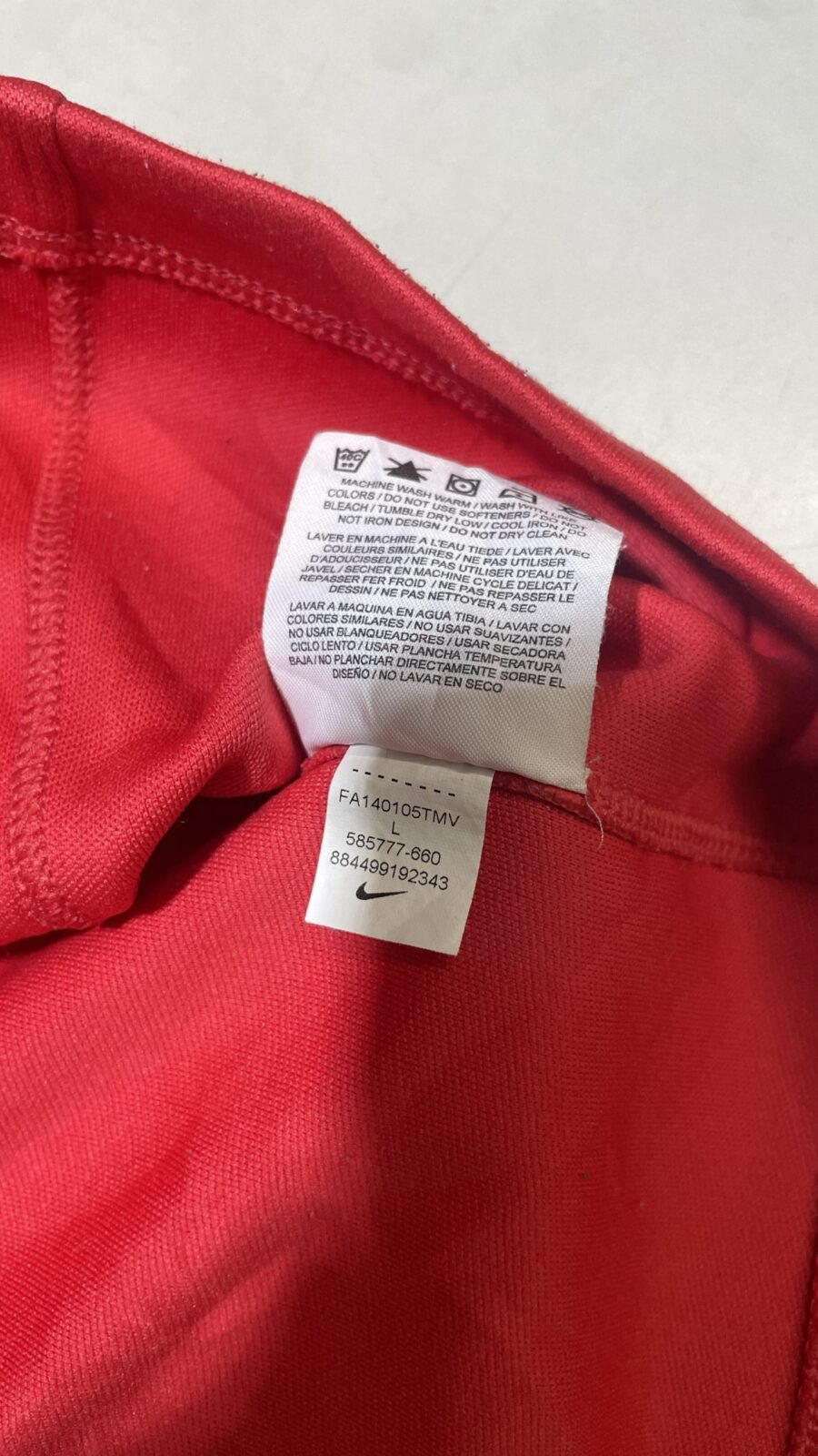 Nike Gold Dri Fit Half Zip Up Tshirt Red Size Xl