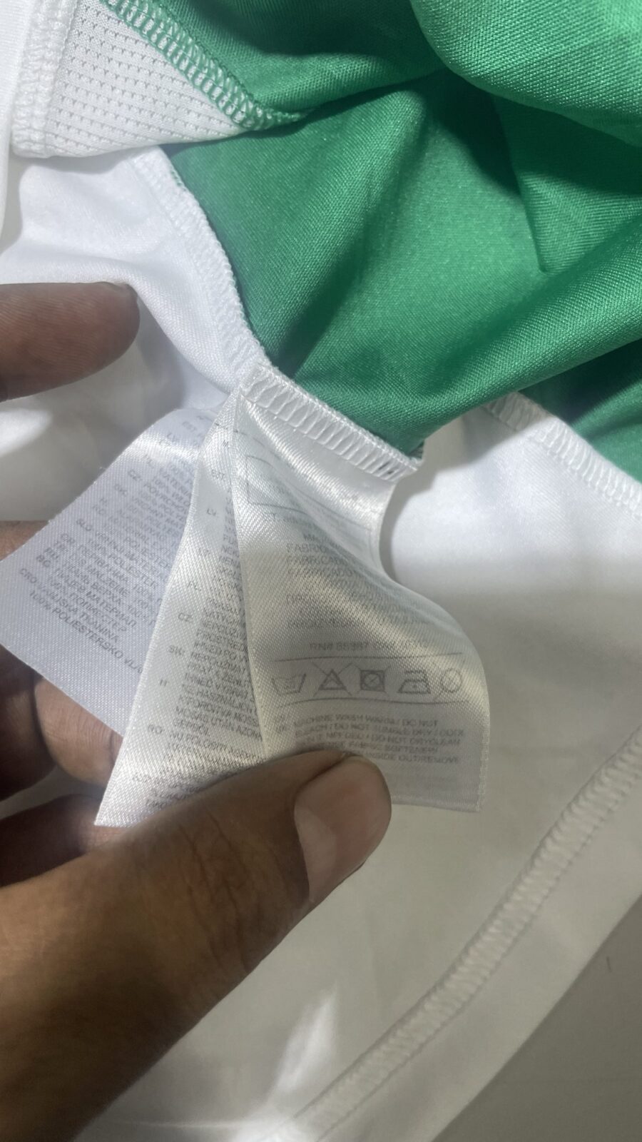 Adidas jersey green white size L